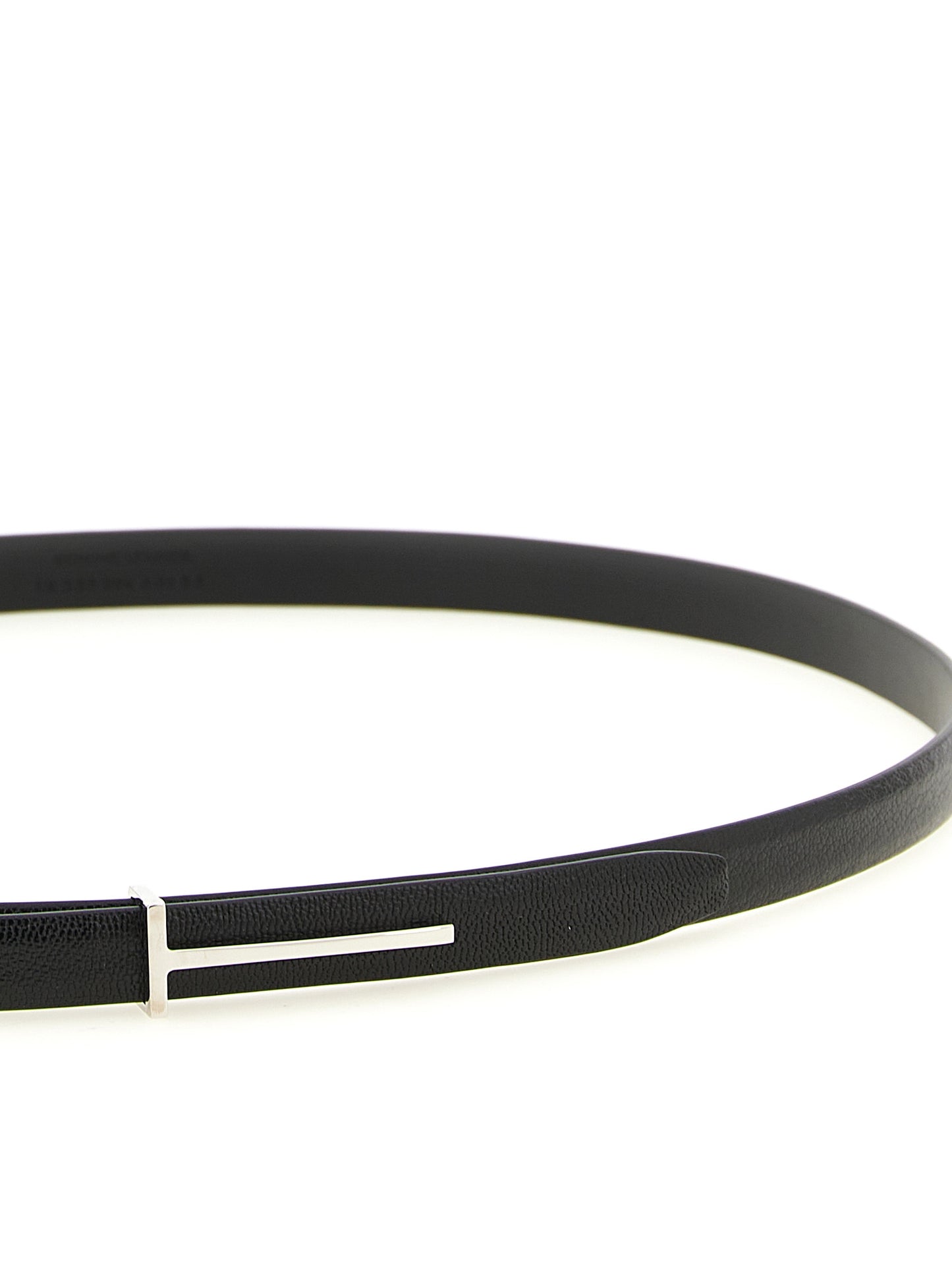 Black Goatskin Thin Belt