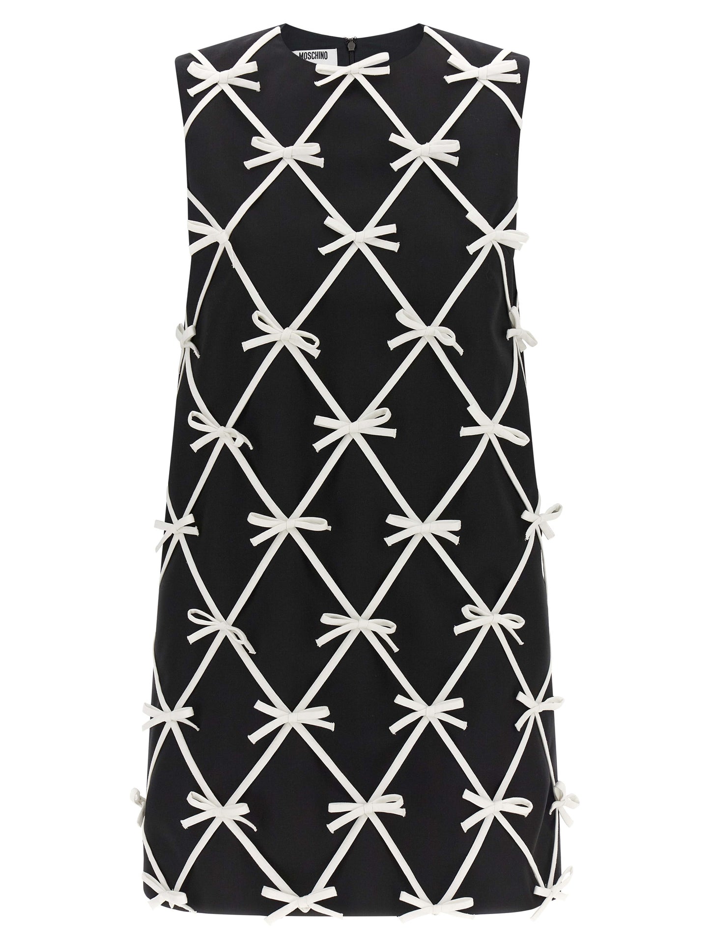 Bicolor Virgin Wool Short Dress