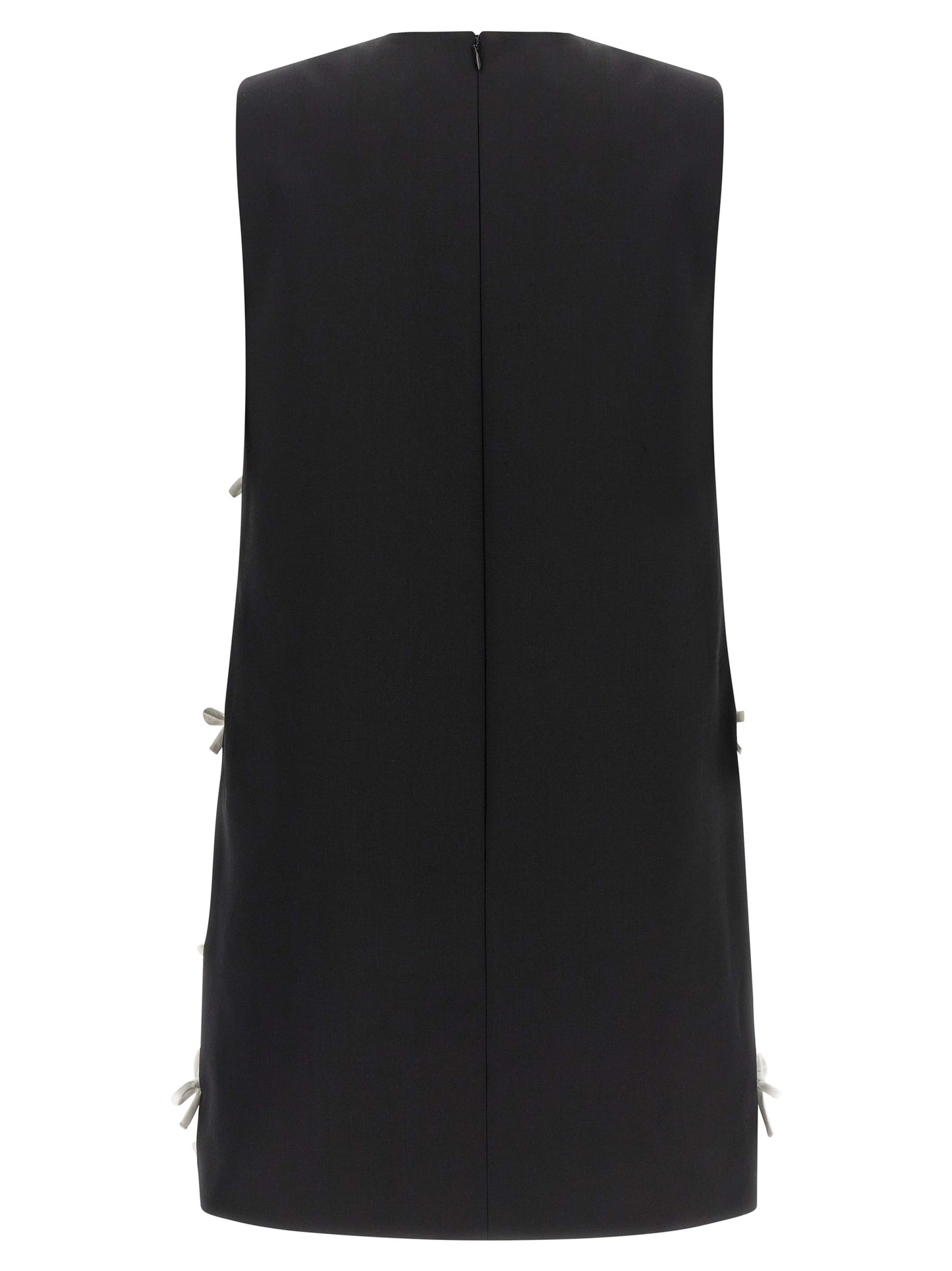 Bicolor Virgin Wool Short Dress