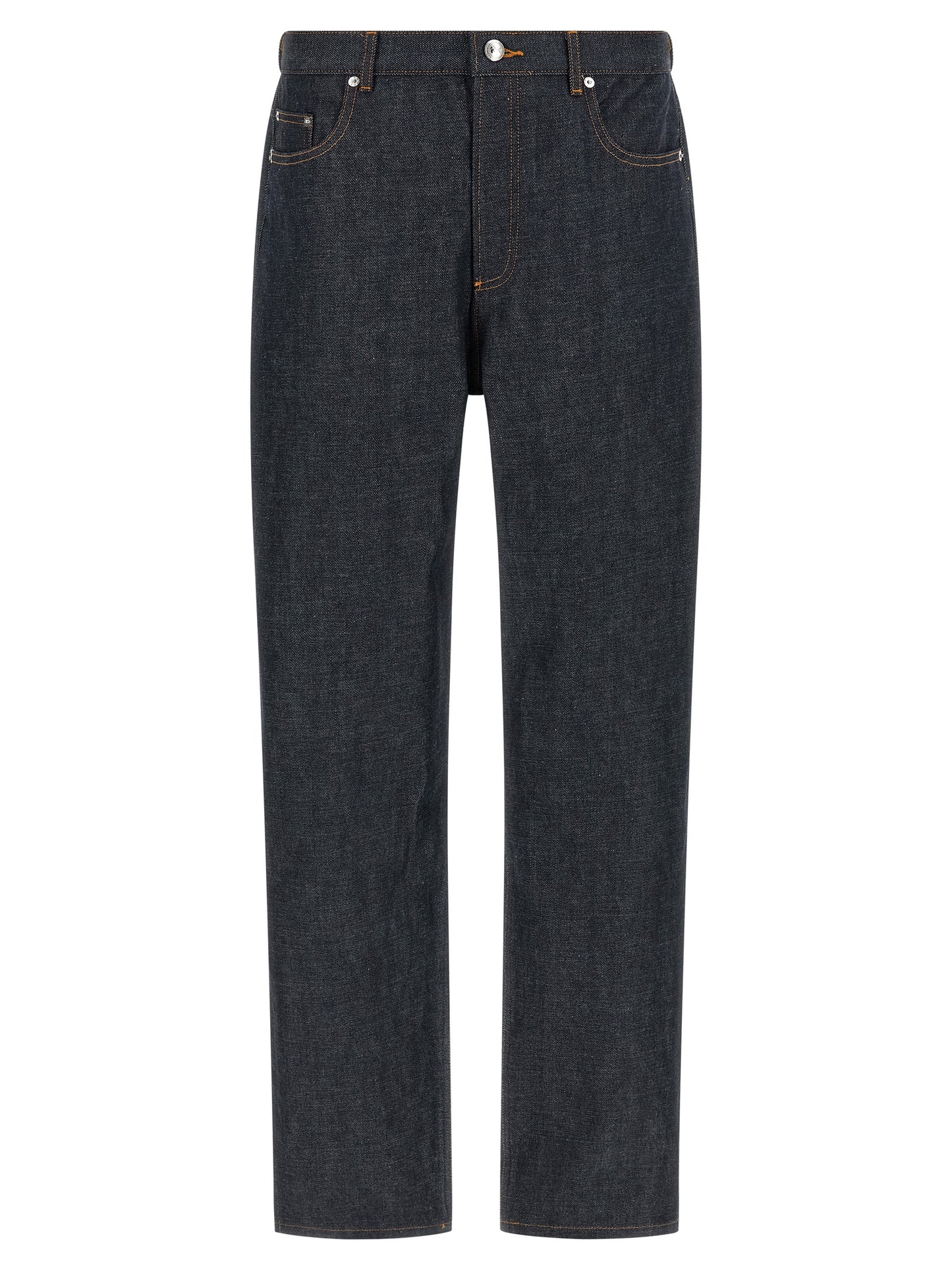 Blue Cotton Relaxed Fit Jeans