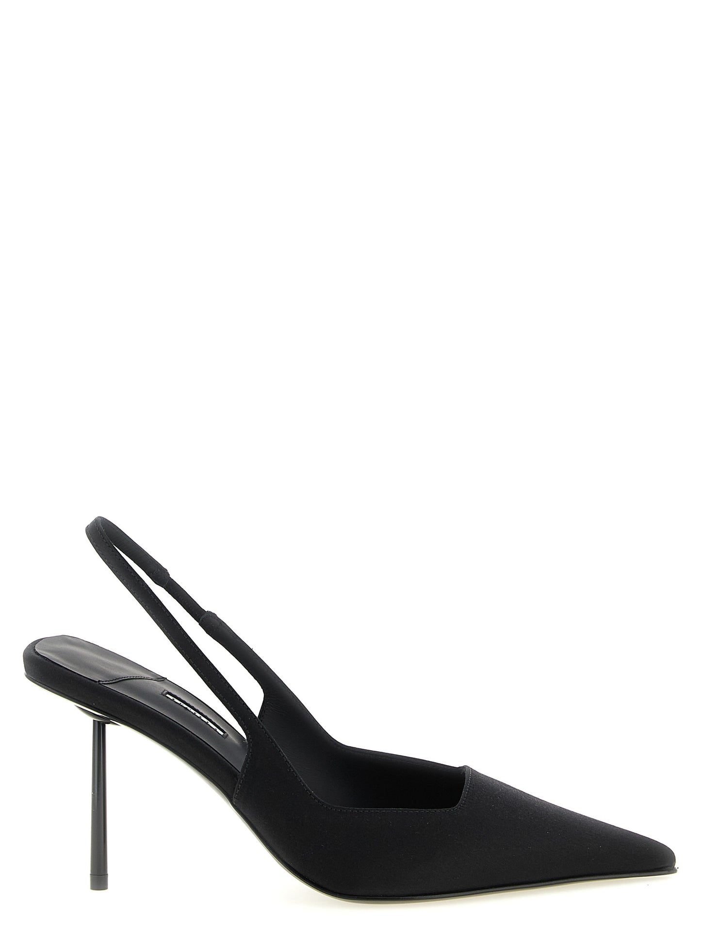 Black Viscose High Heel Pumps