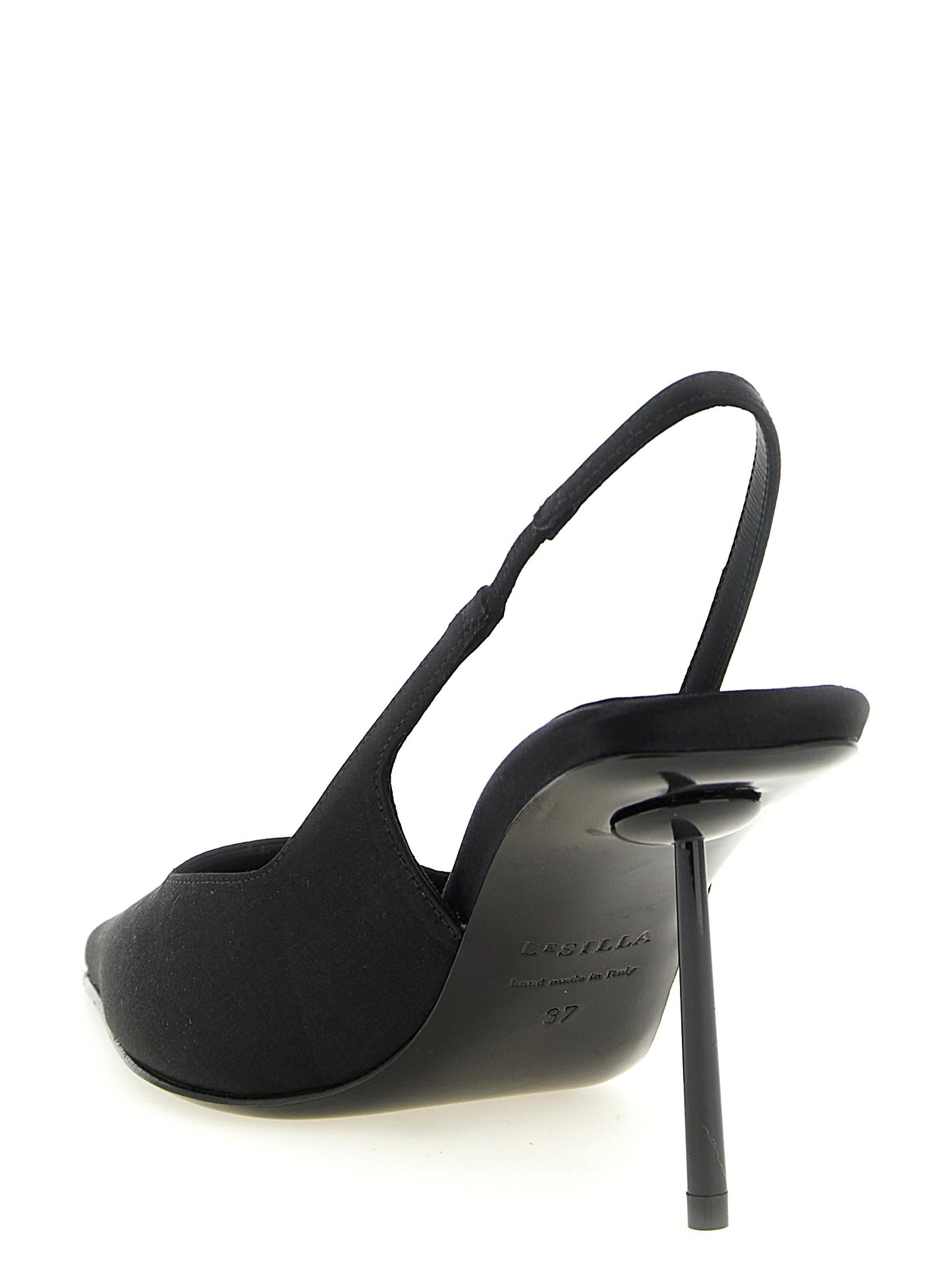 Black Viscose High Heel Pumps