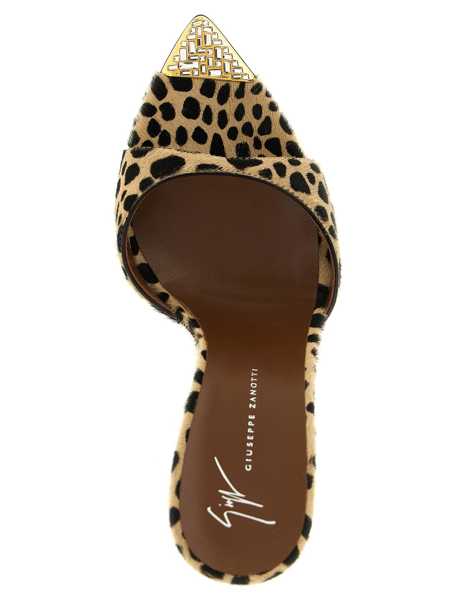 Multicolor Calfskin Stiletto Heel Sandals