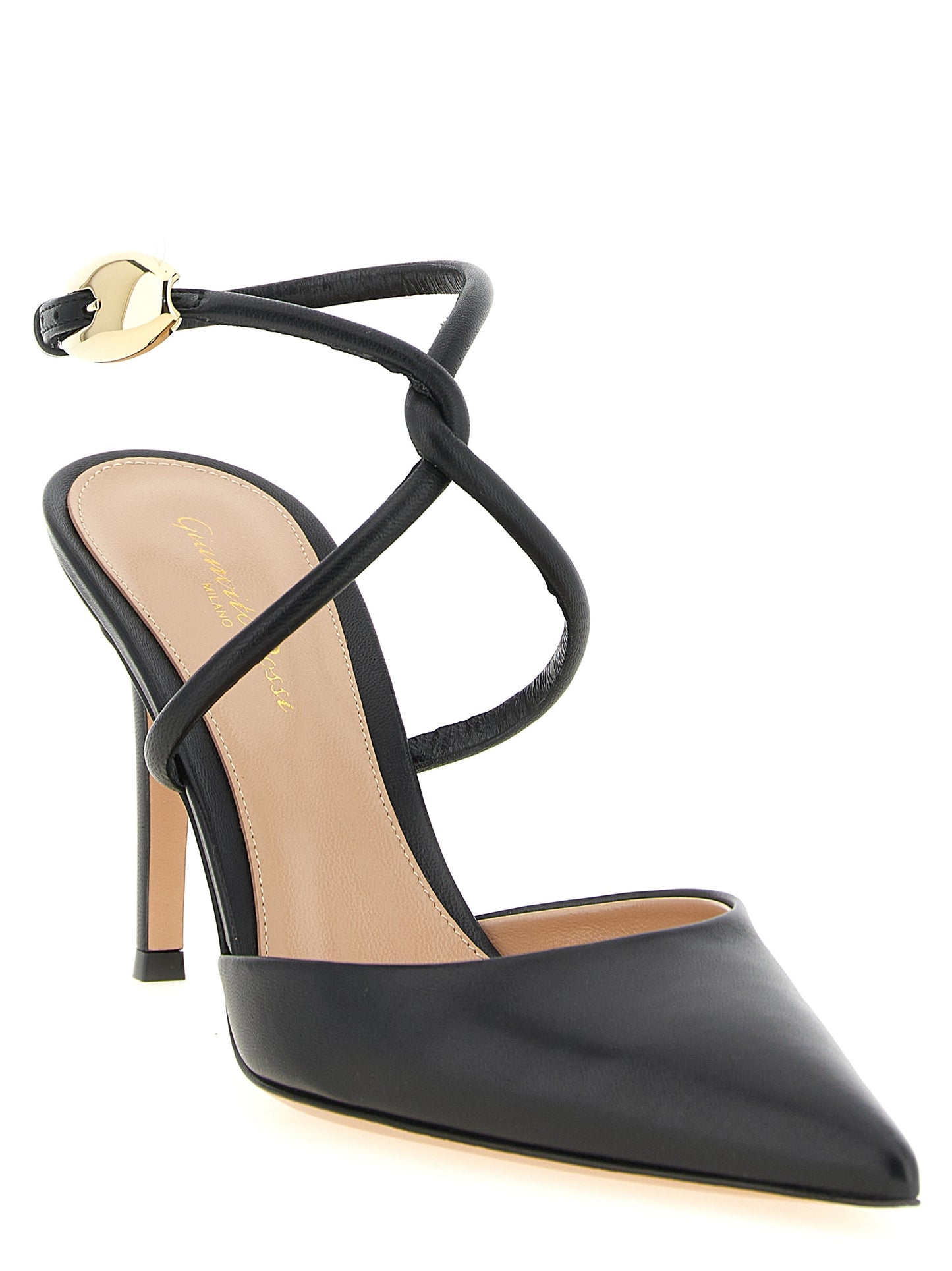 Black Lamb Leather High Heel Pumps