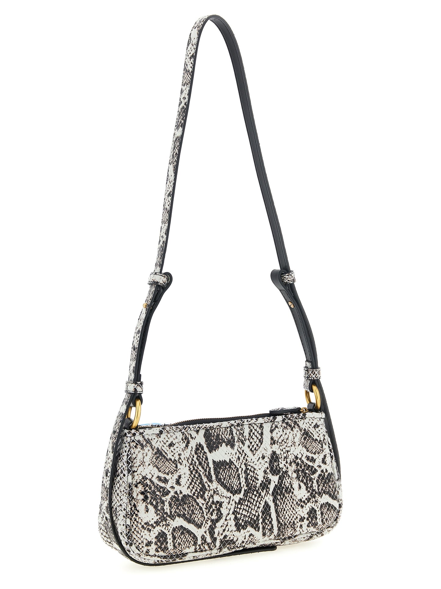 Gray Calfskin Crossbody Bag
