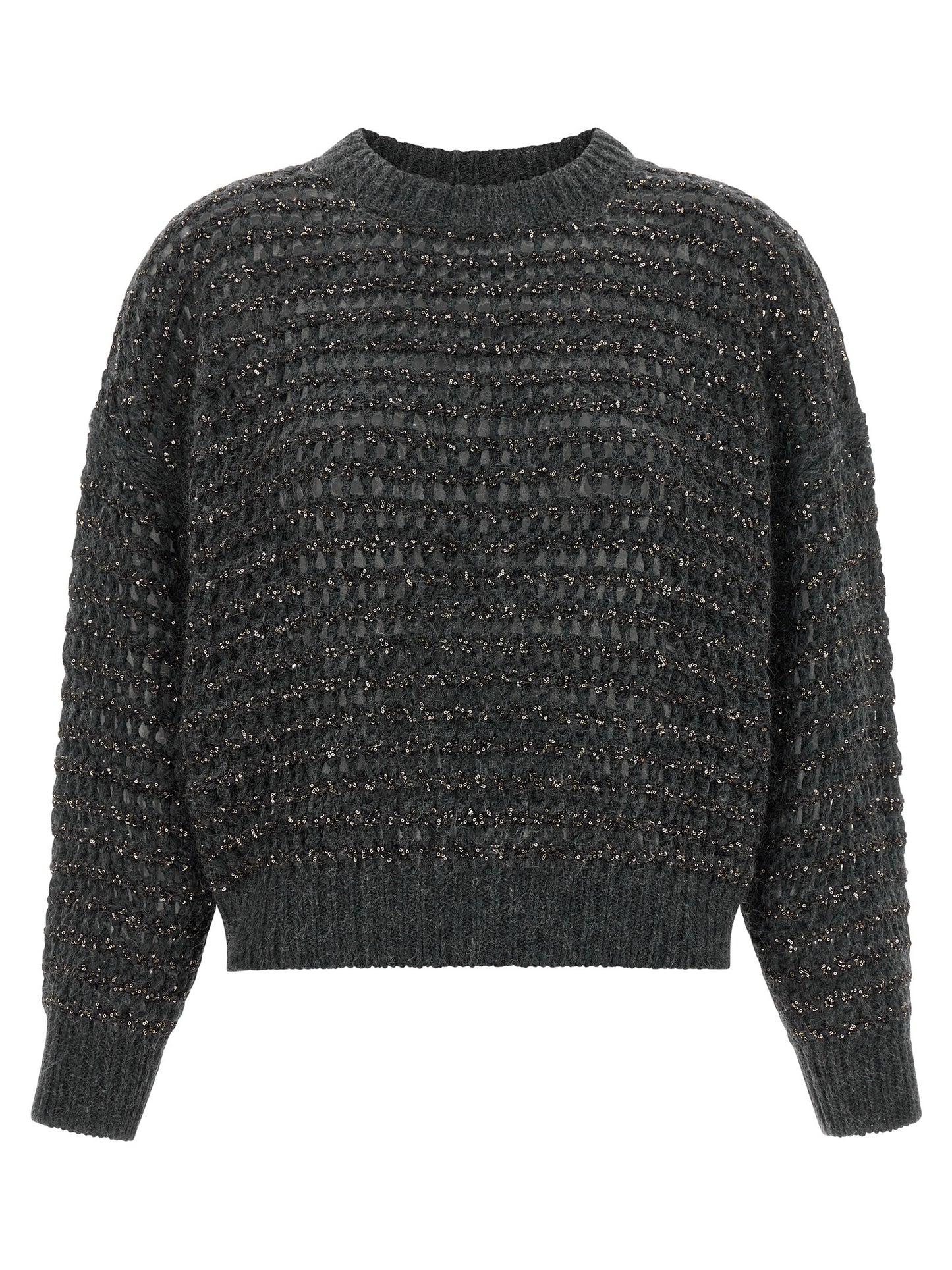 Gray Elastane Cardigan