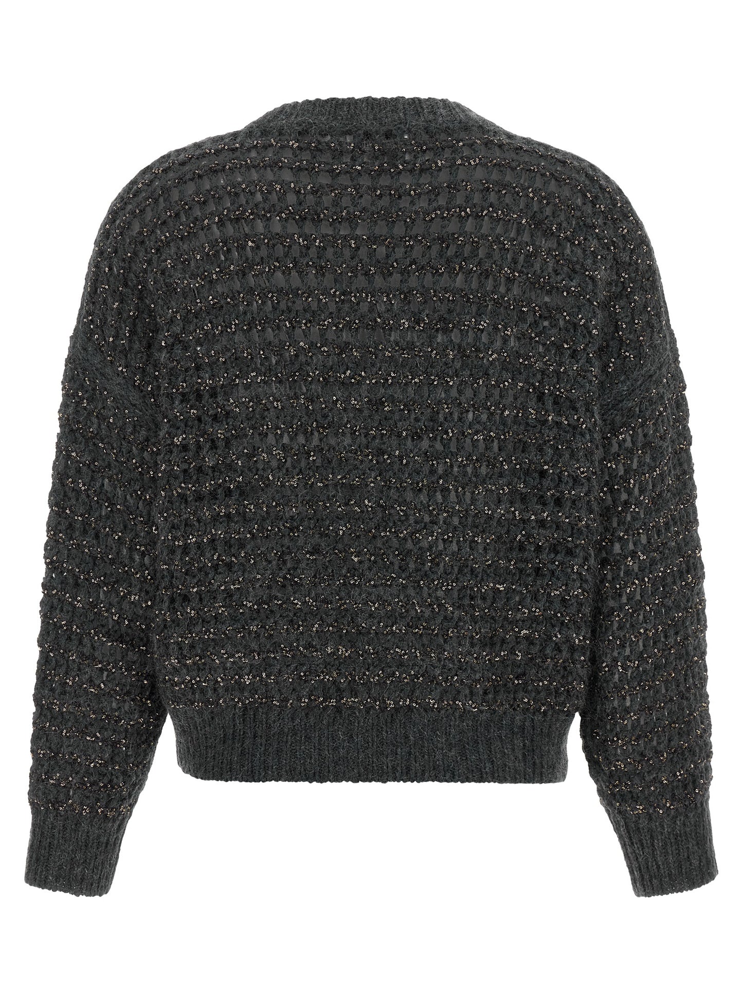 Gray Elastane Cardigan