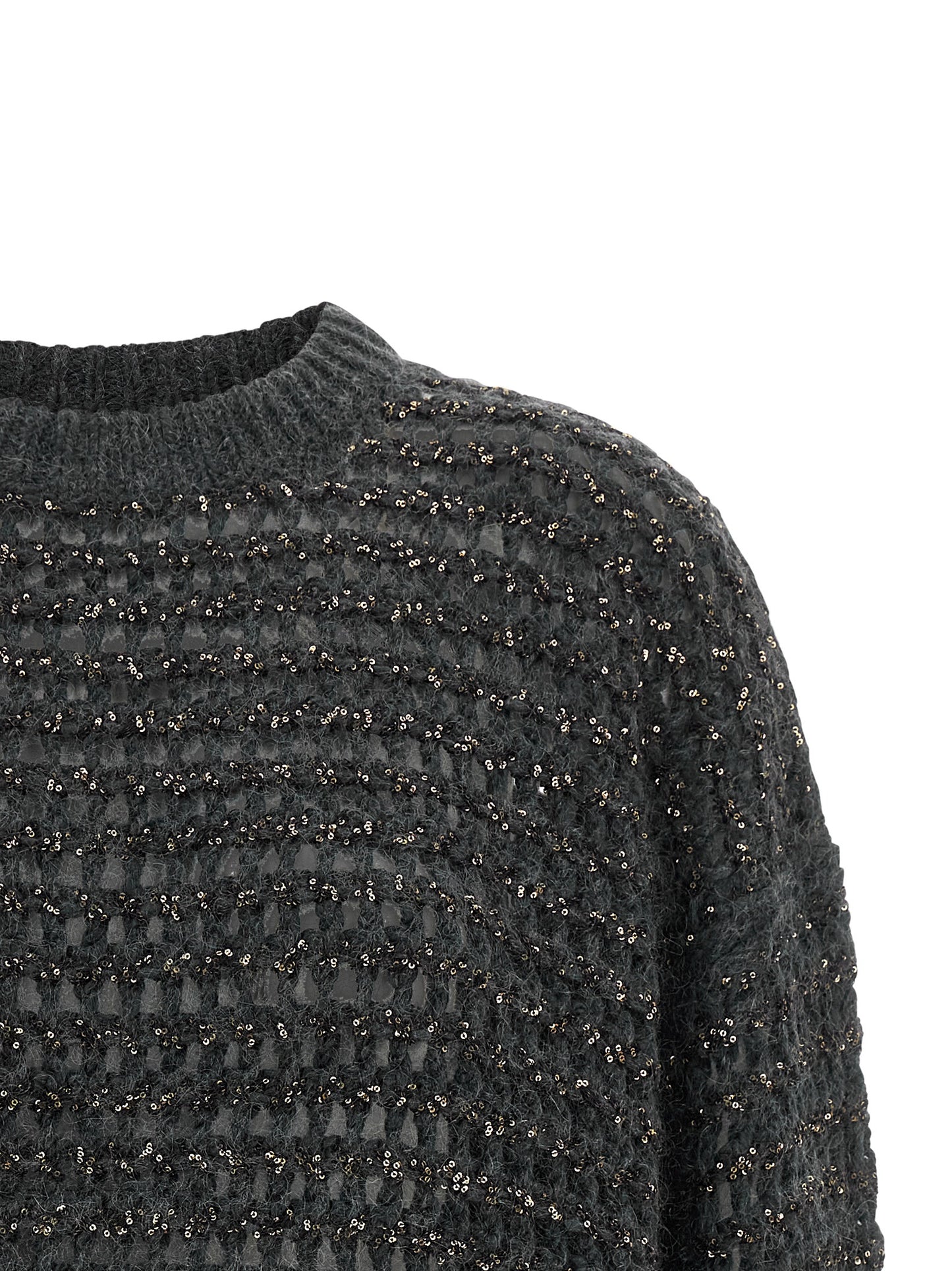 Gray Elastane Cardigan