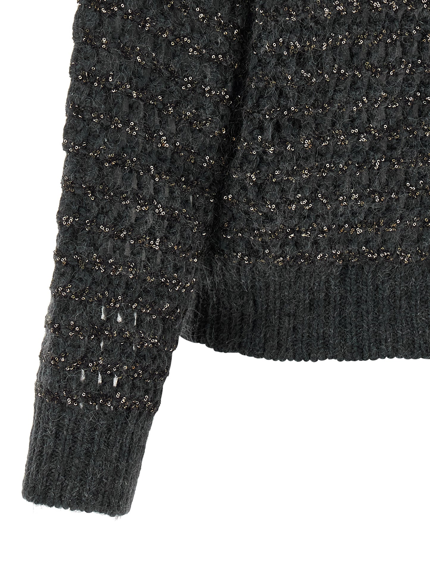 Gray Elastane Cardigan