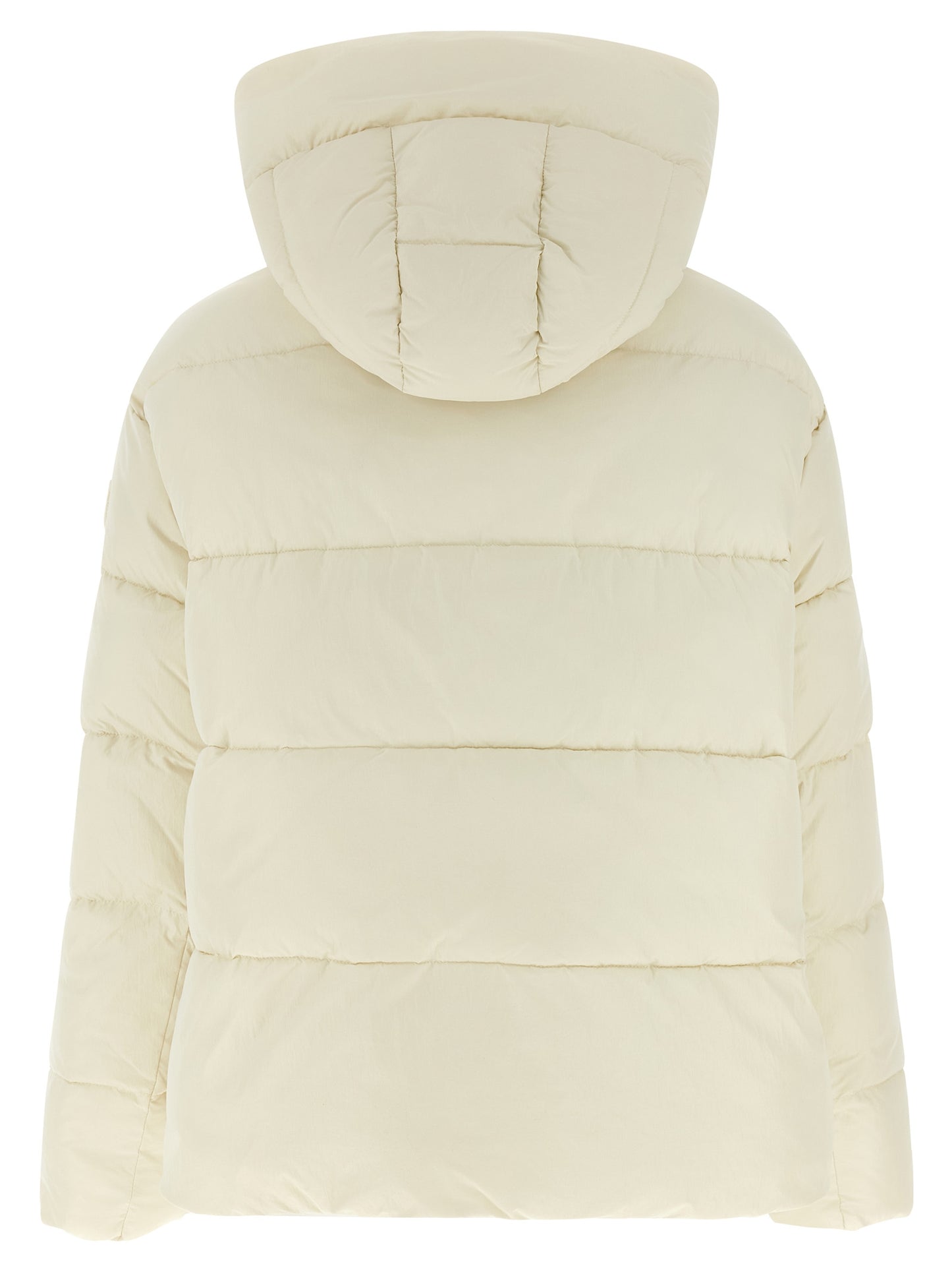 Beige Polyamide Full-Length Jacket