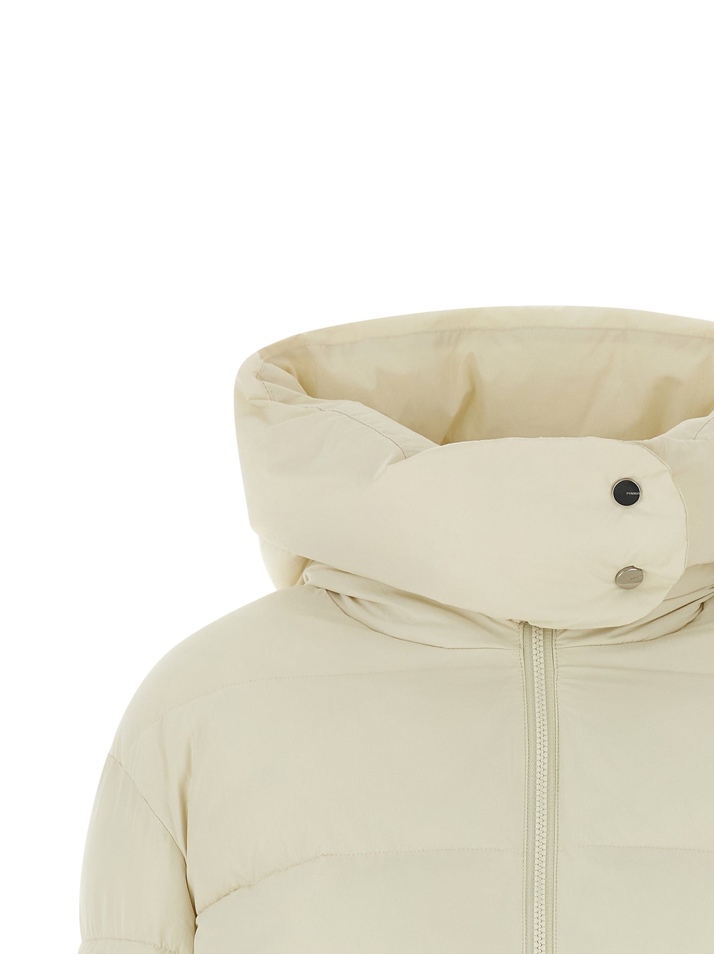 Beige Polyamide Full-Length Jacket