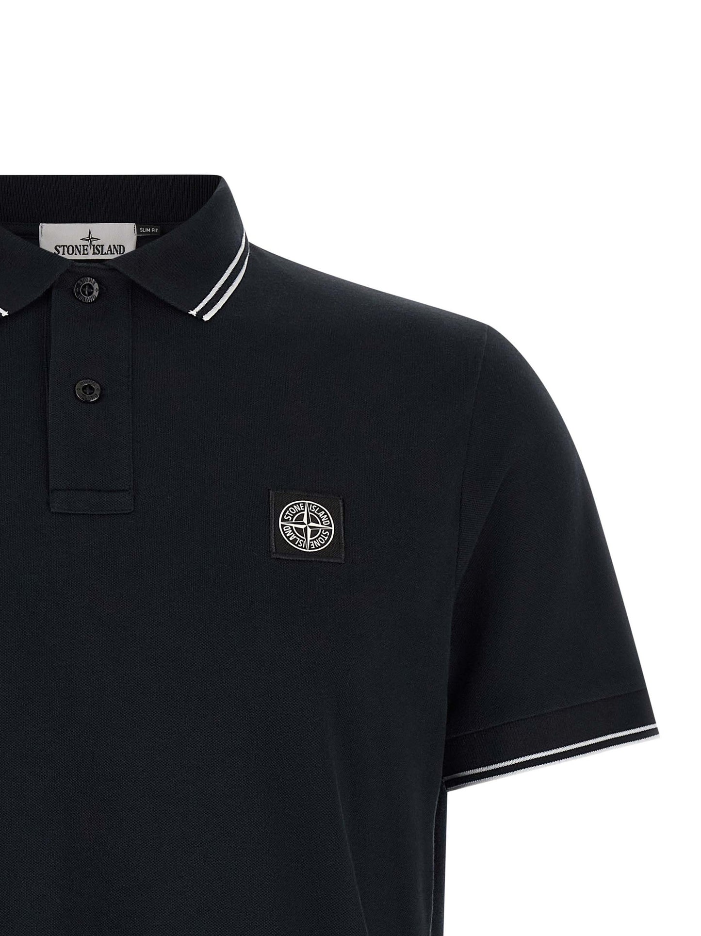 Blue Cotton Polo Shirt