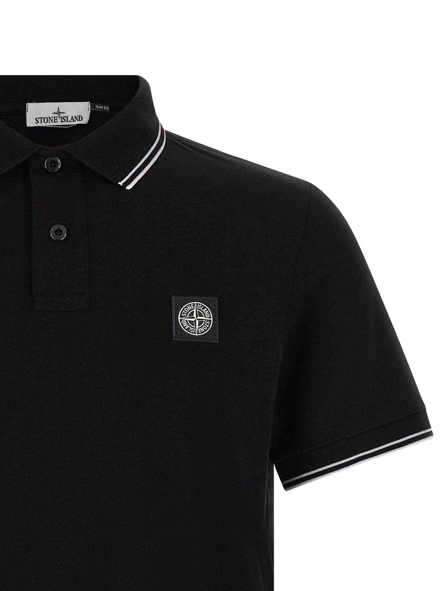 Black Cotton Polo Shirt