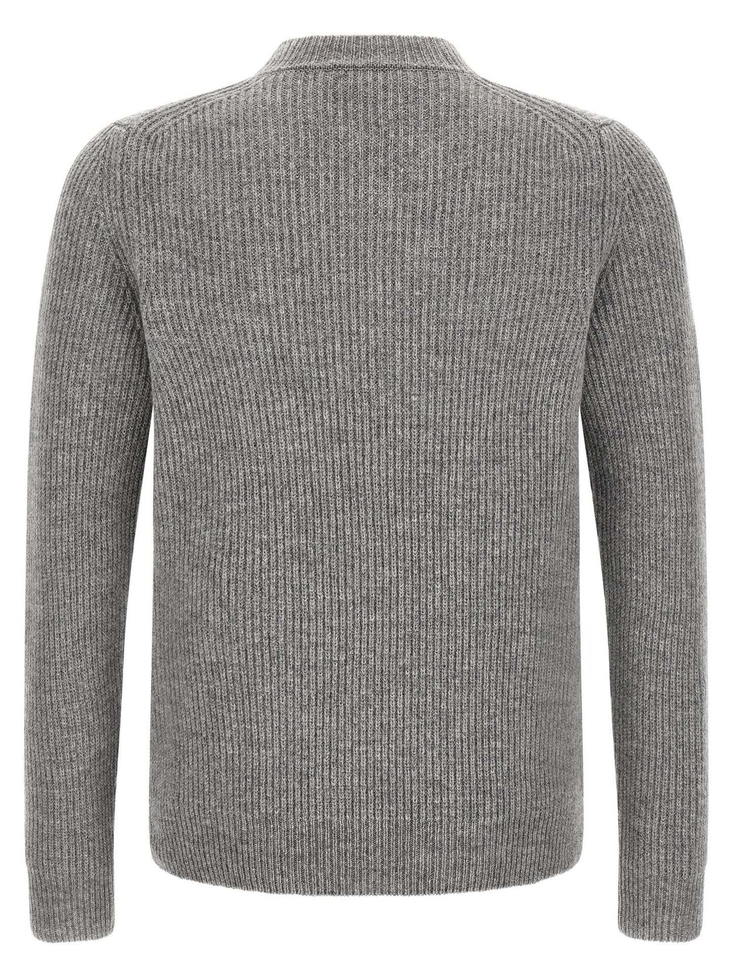 Gray Virgin Wool Cardigan