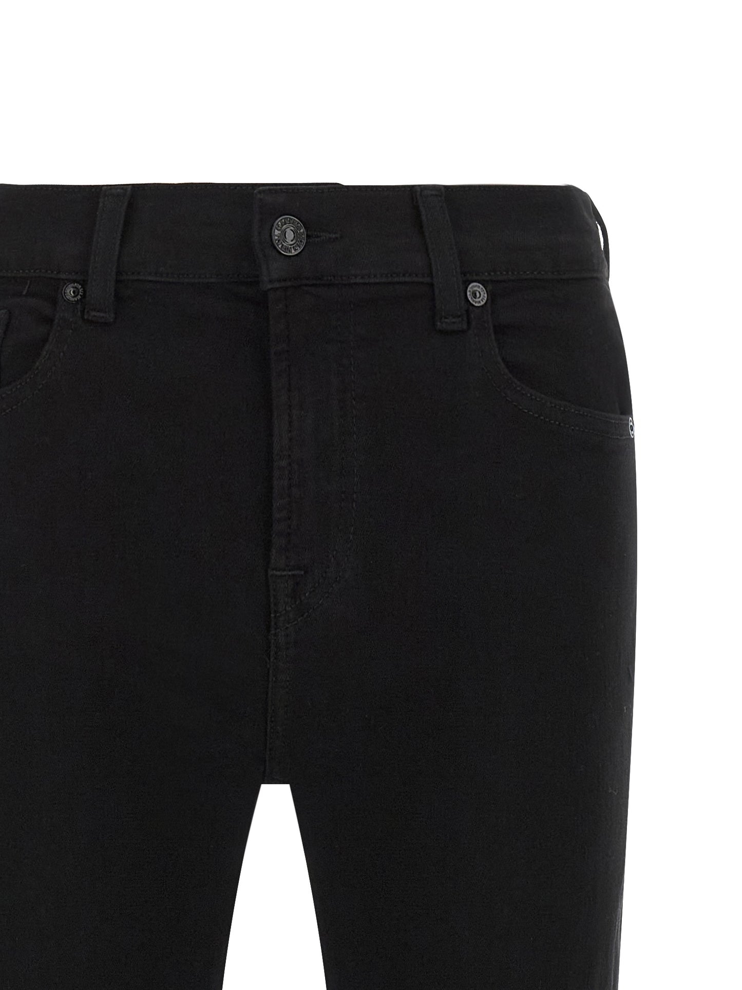 Black Cotton Bootcut Jeans