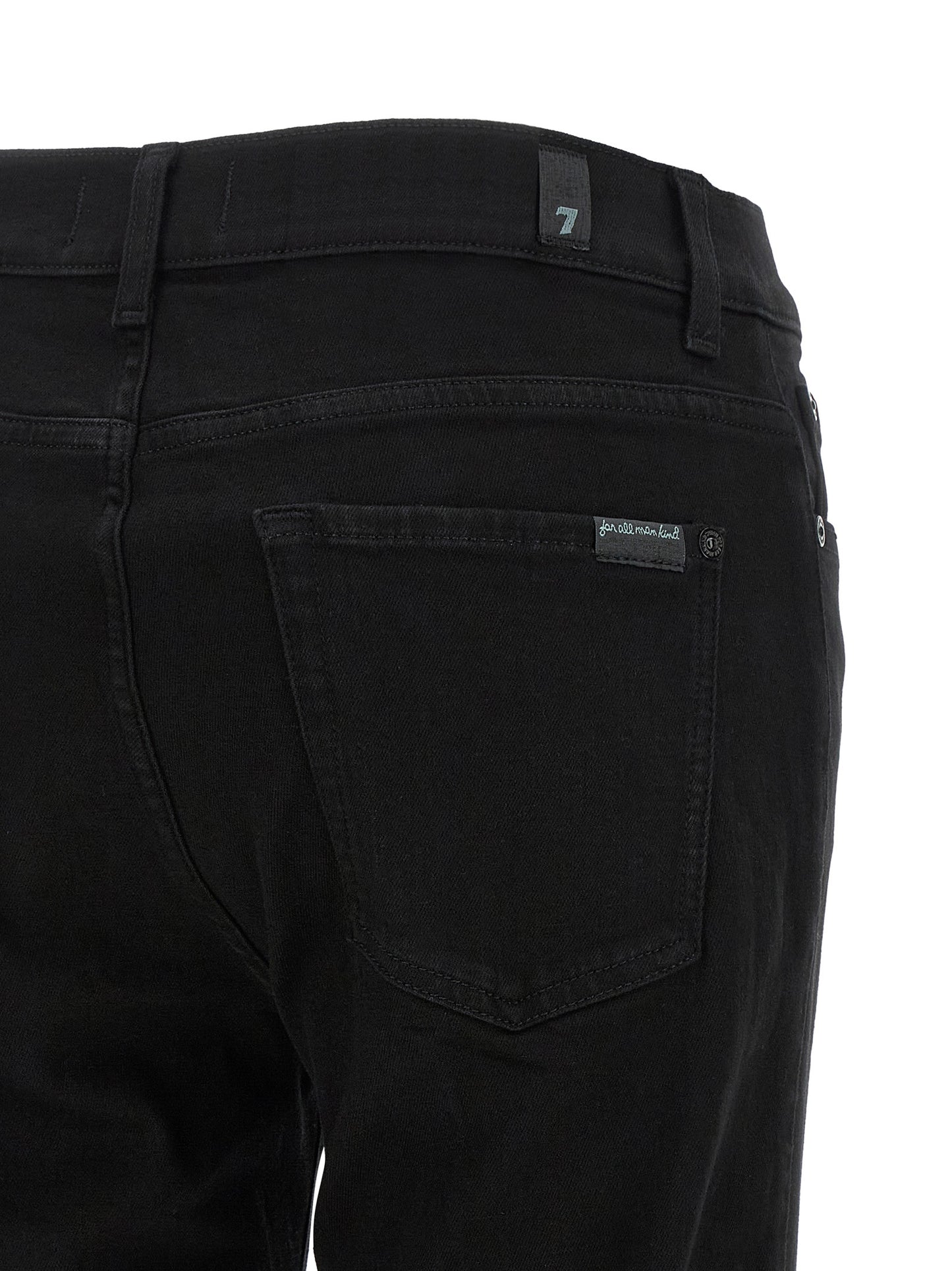 Black Cotton Bootcut Jeans