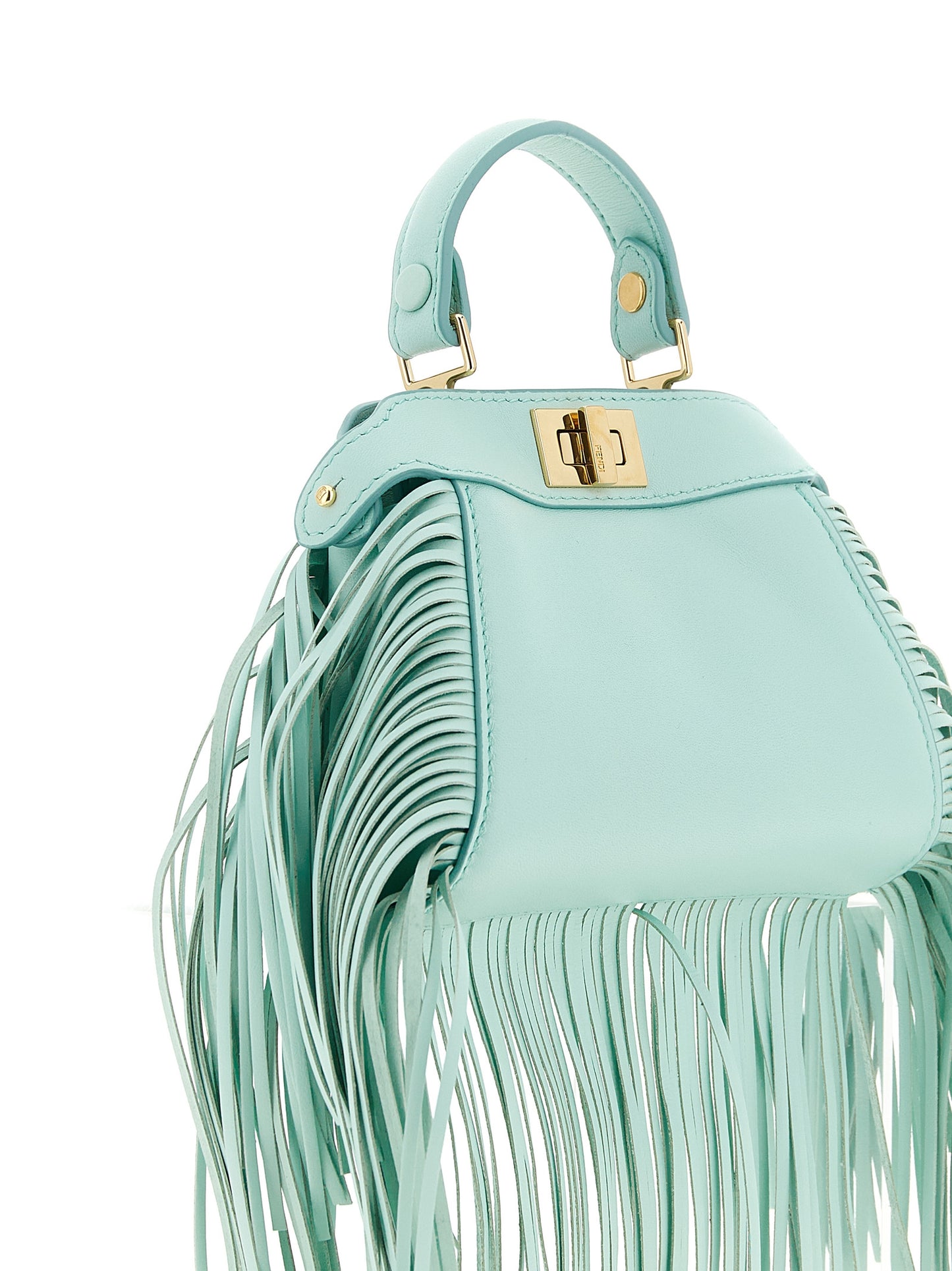 Bicolor Lamb Leather Handbag