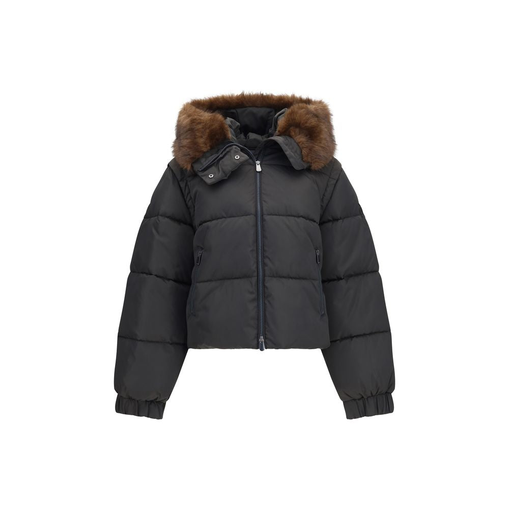 Brown Goose Down Full-Length Jacket