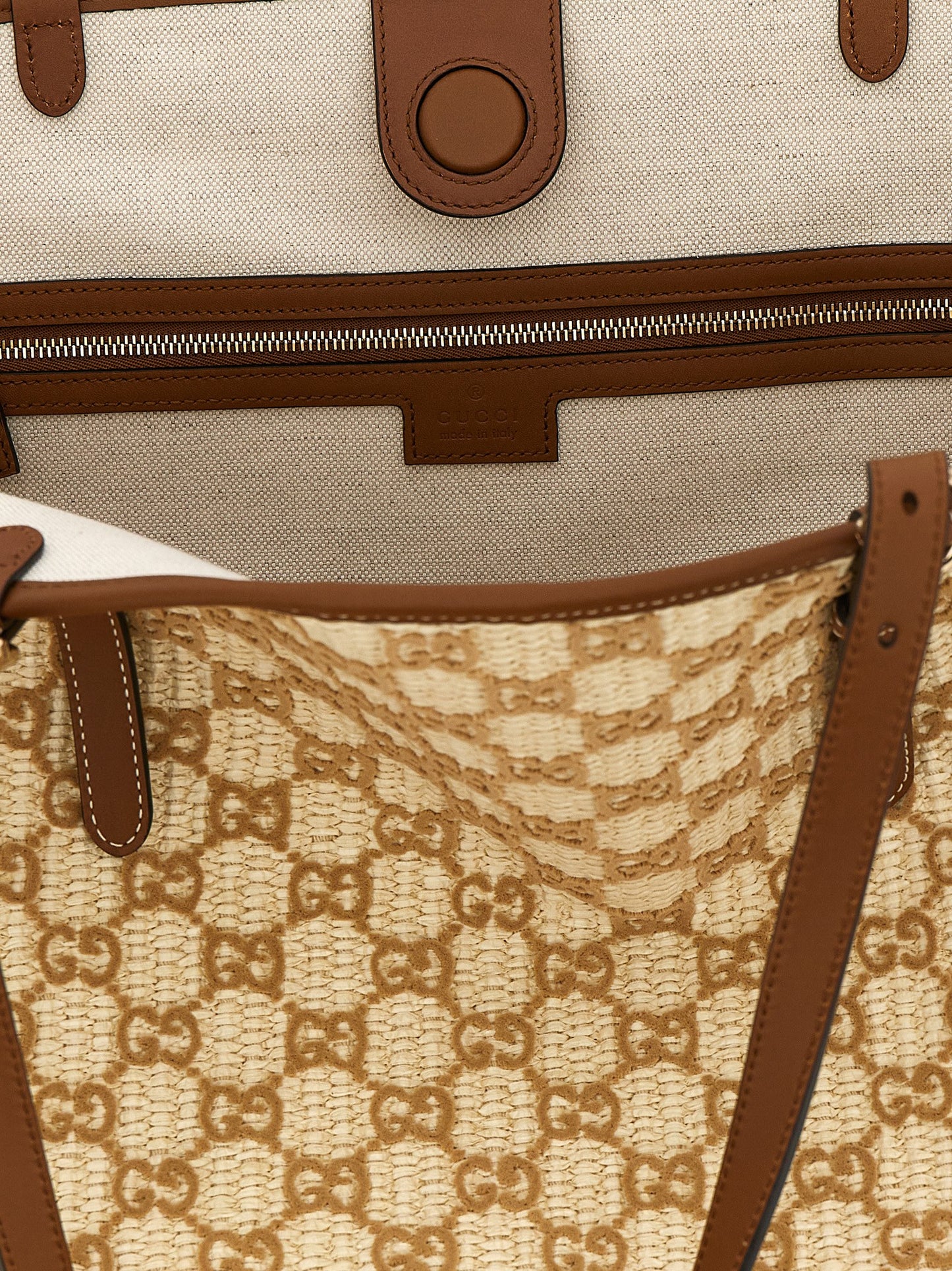 Brown Cotton Handbag