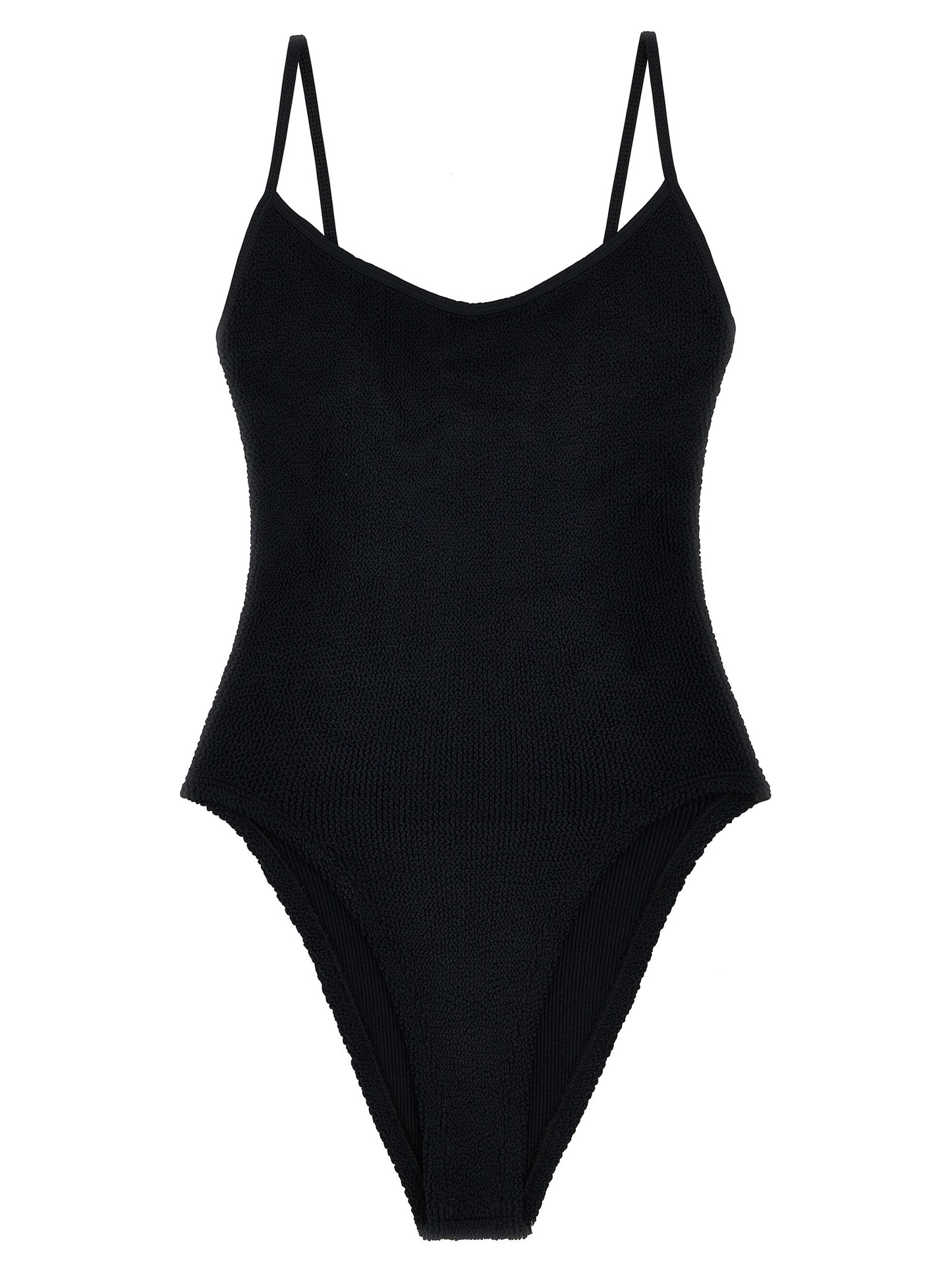 Black Polyamide One-Piece Swimsuit