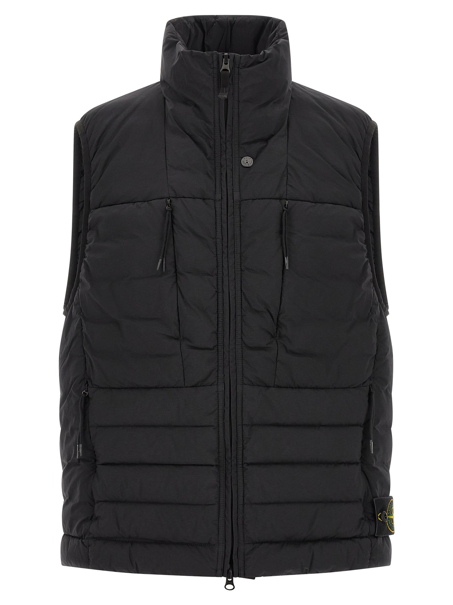 Black Polyamide Sleeveless Jacket