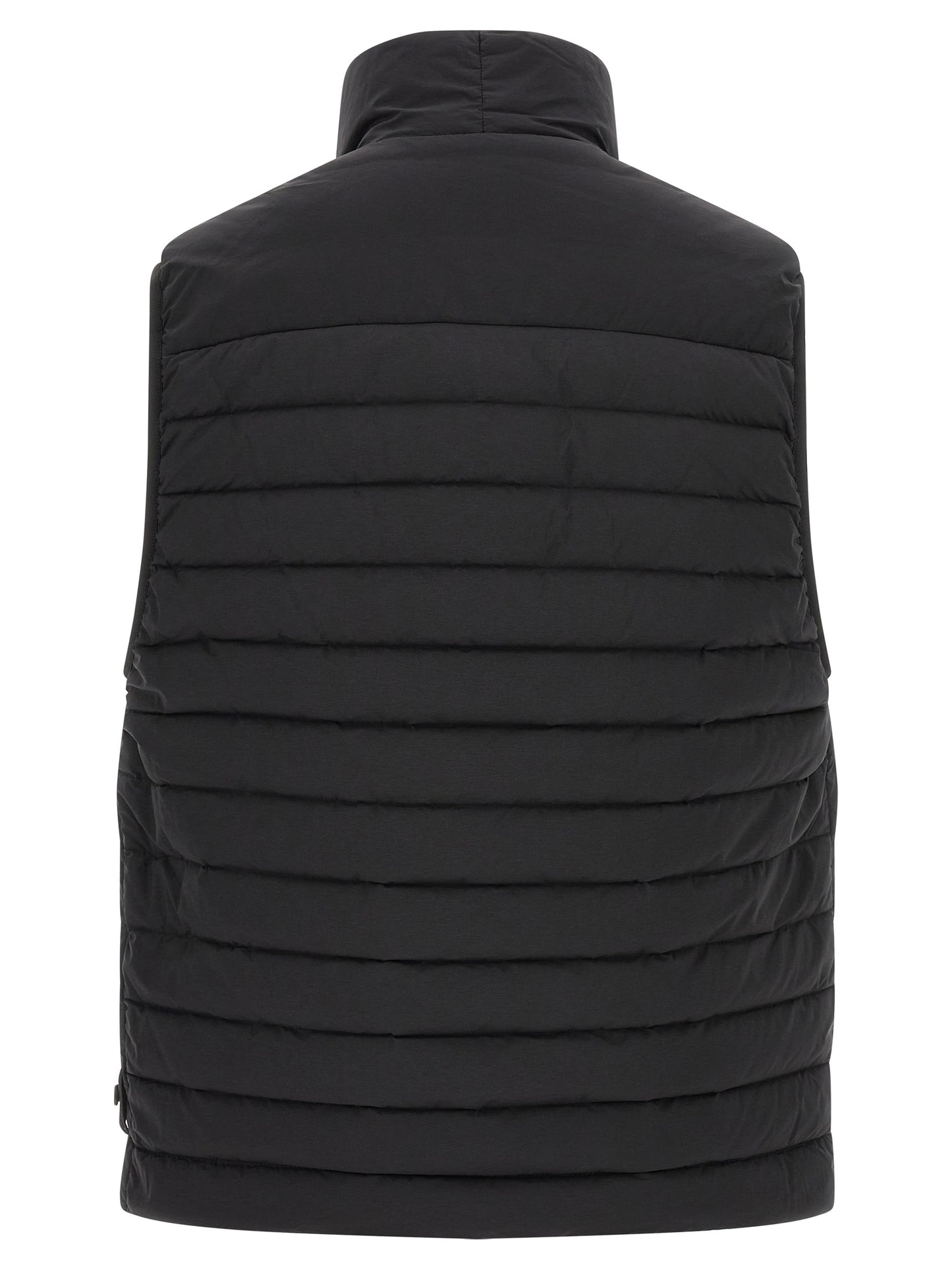 Black Polyamide Sleeveless Jacket