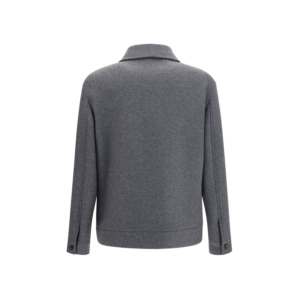 Gray Wool Oves Aries Full-Length Jacket