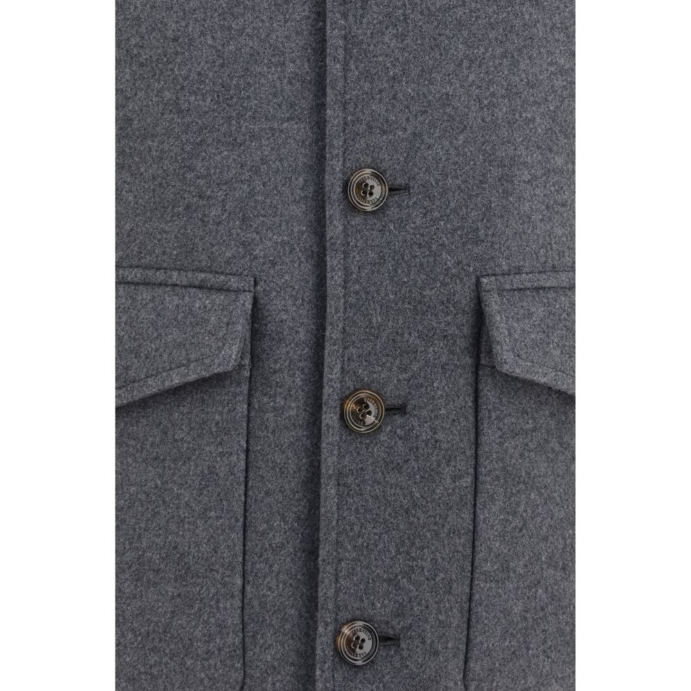Gray Wool Oves Aries Full-Length Jacket