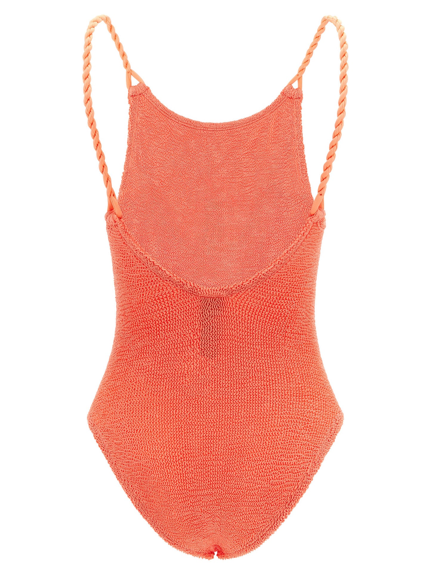Orange Polyamide One-Piece Swimsuit