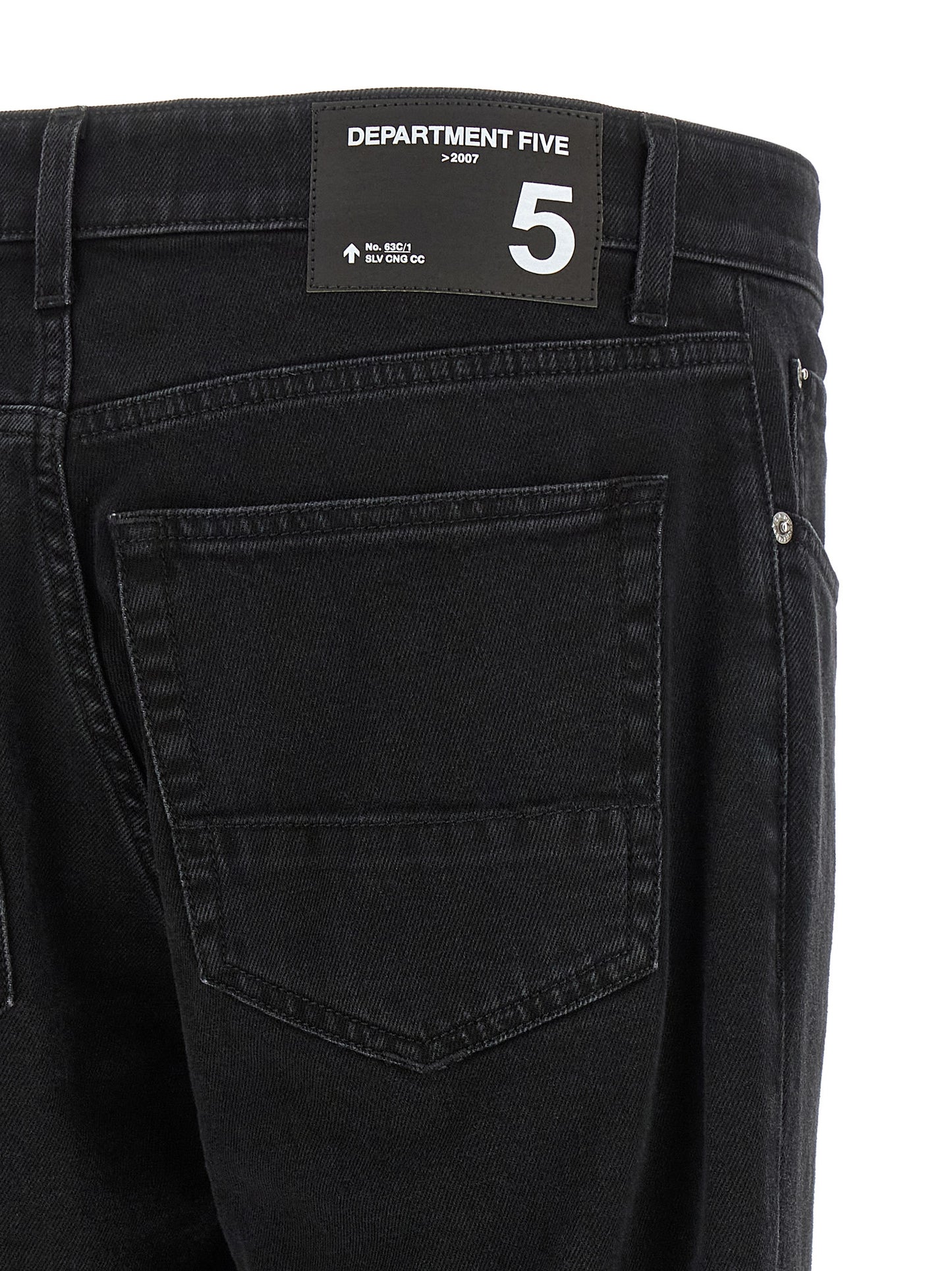 Black Cotton Cropped Jeans