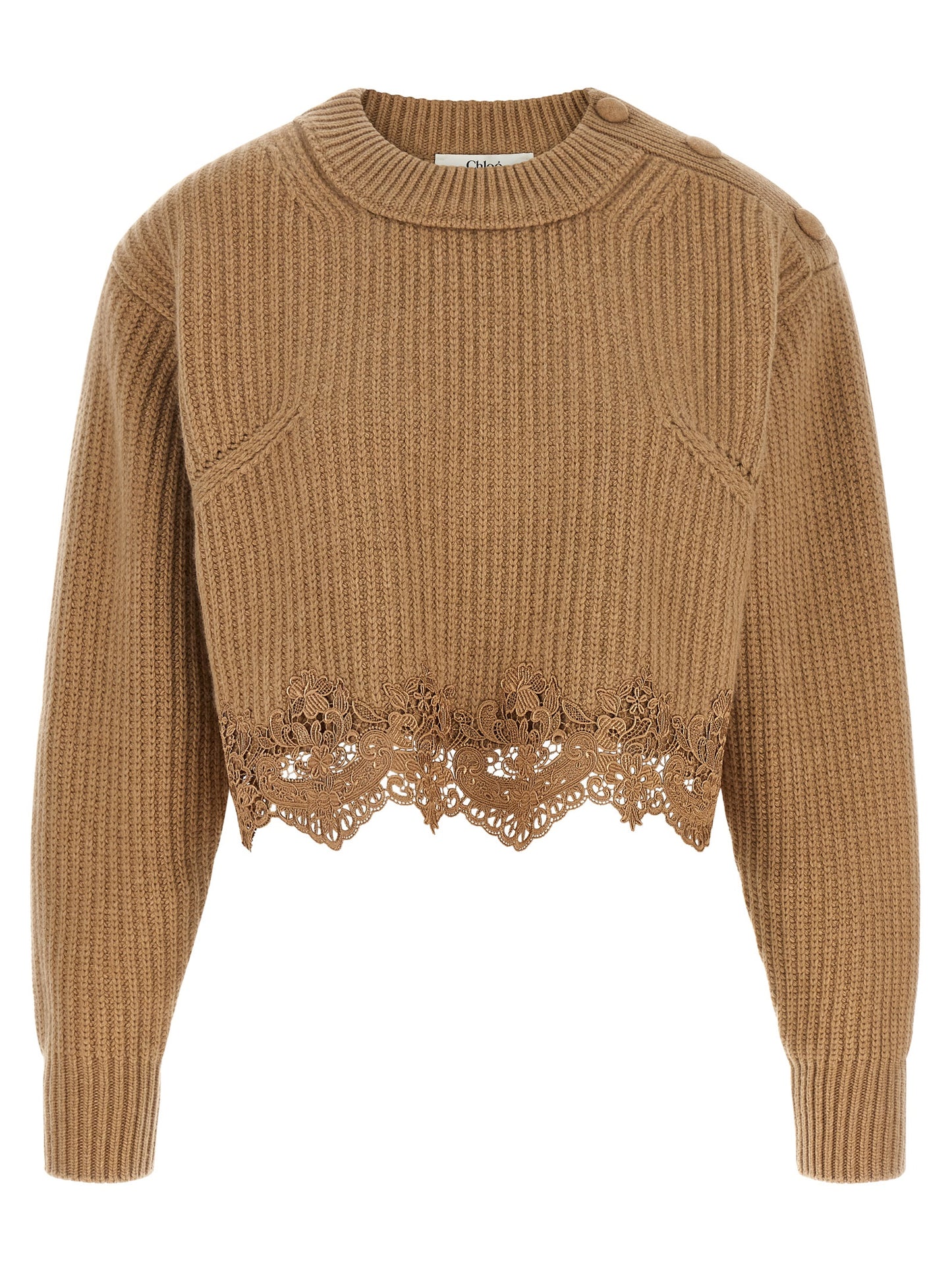 Beige Wool Cardigan