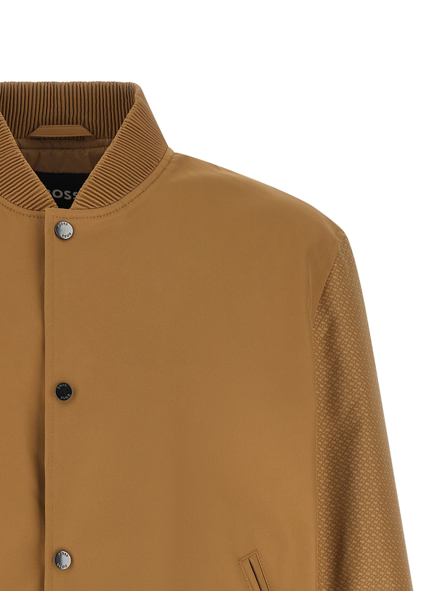 Beige Polyester Bomber