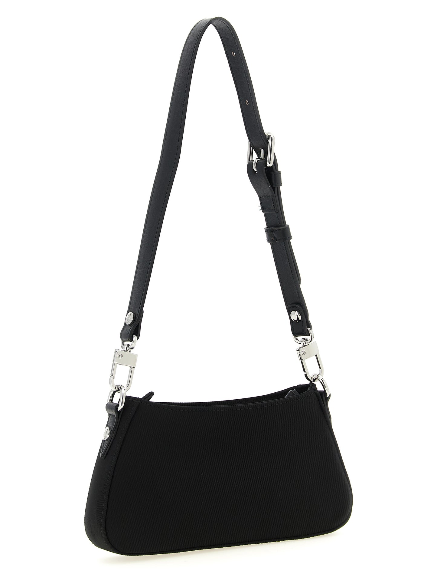 Black Polyester Shoulder Bag