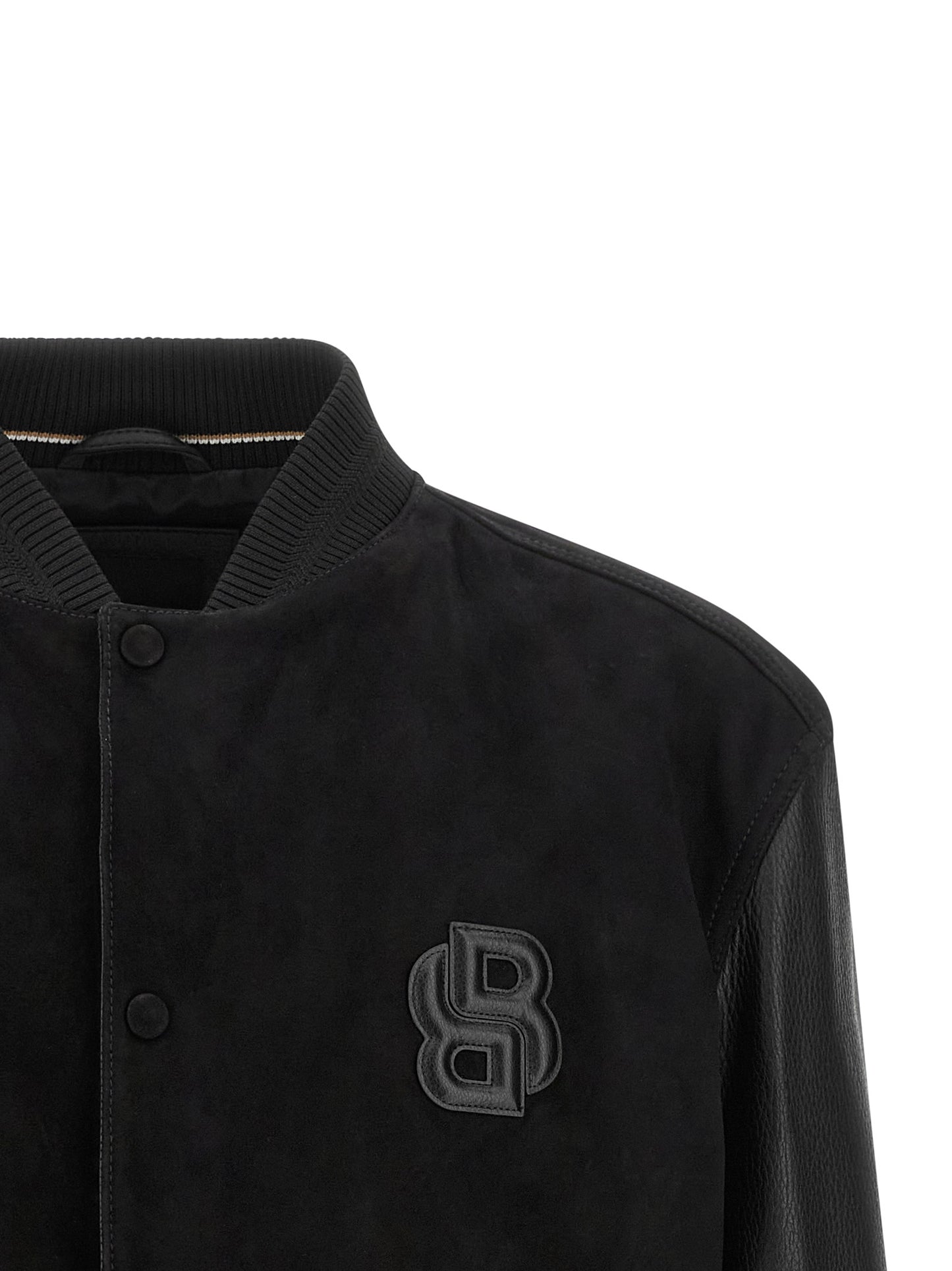 Black Polyester Bomber