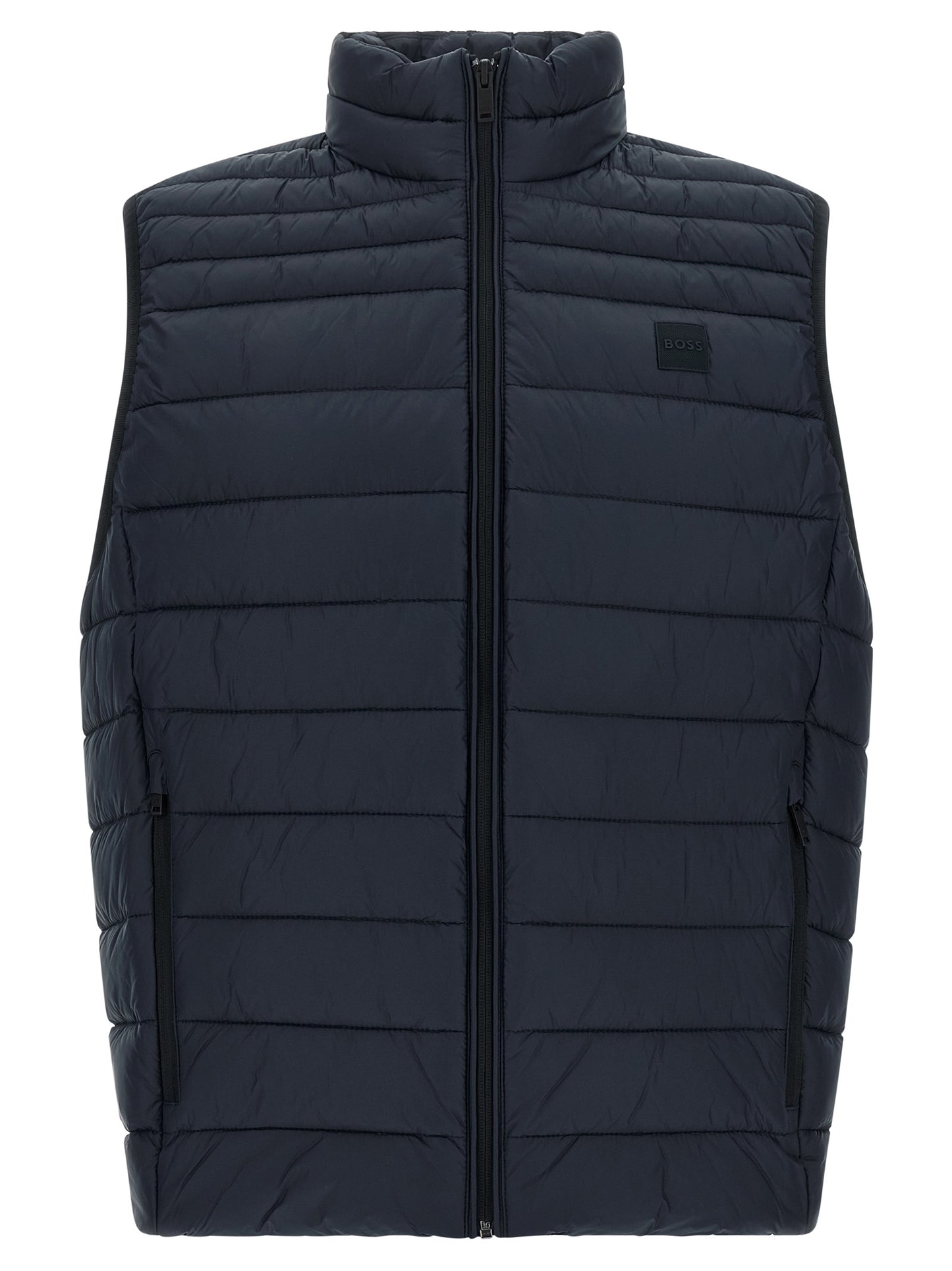 Blue Recycled Polyamide Sleeveless Jacket