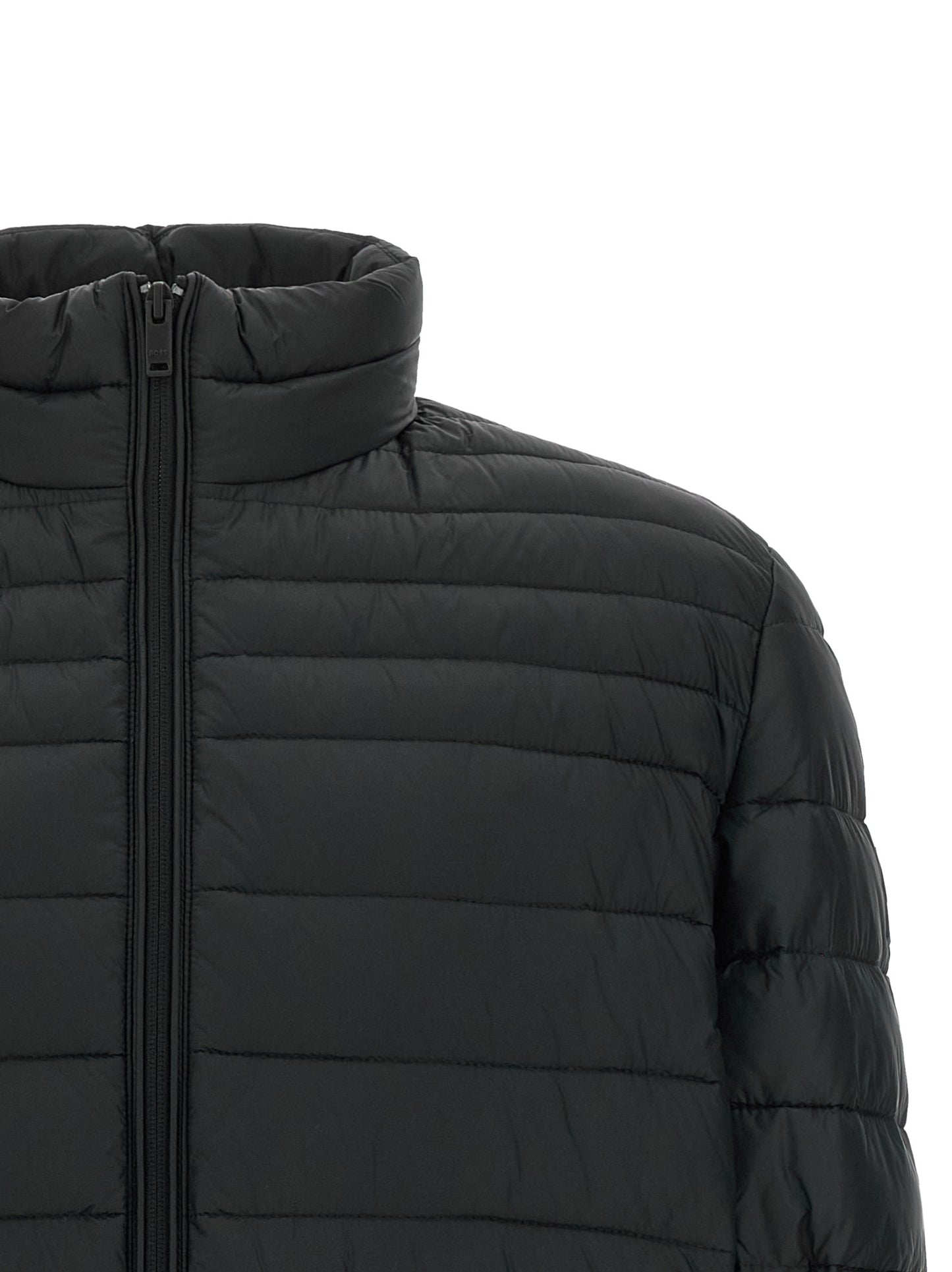 Black Recycled Polyamide Full-Length Jacket