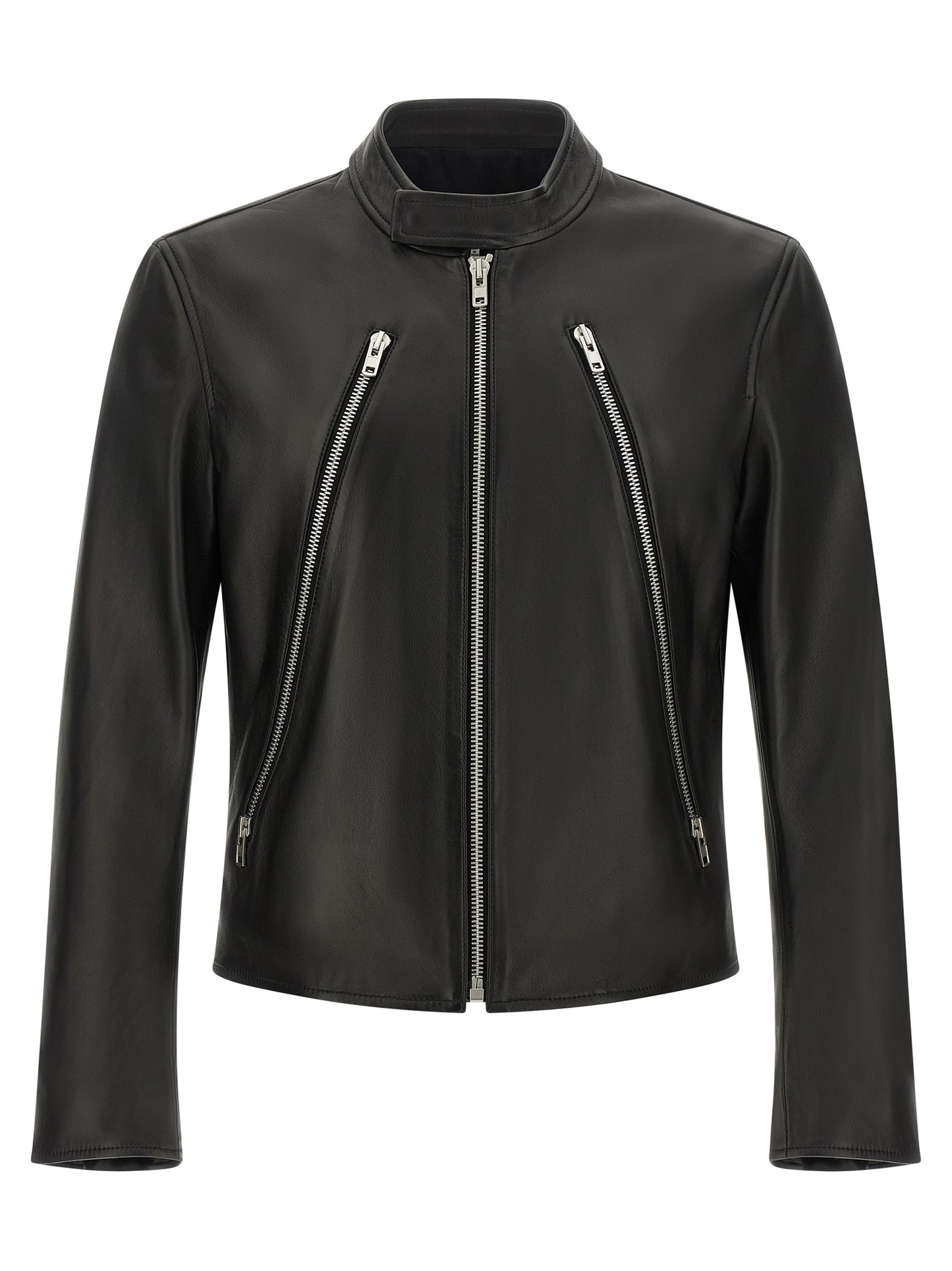 Black Lamb Leather Leather Jacket