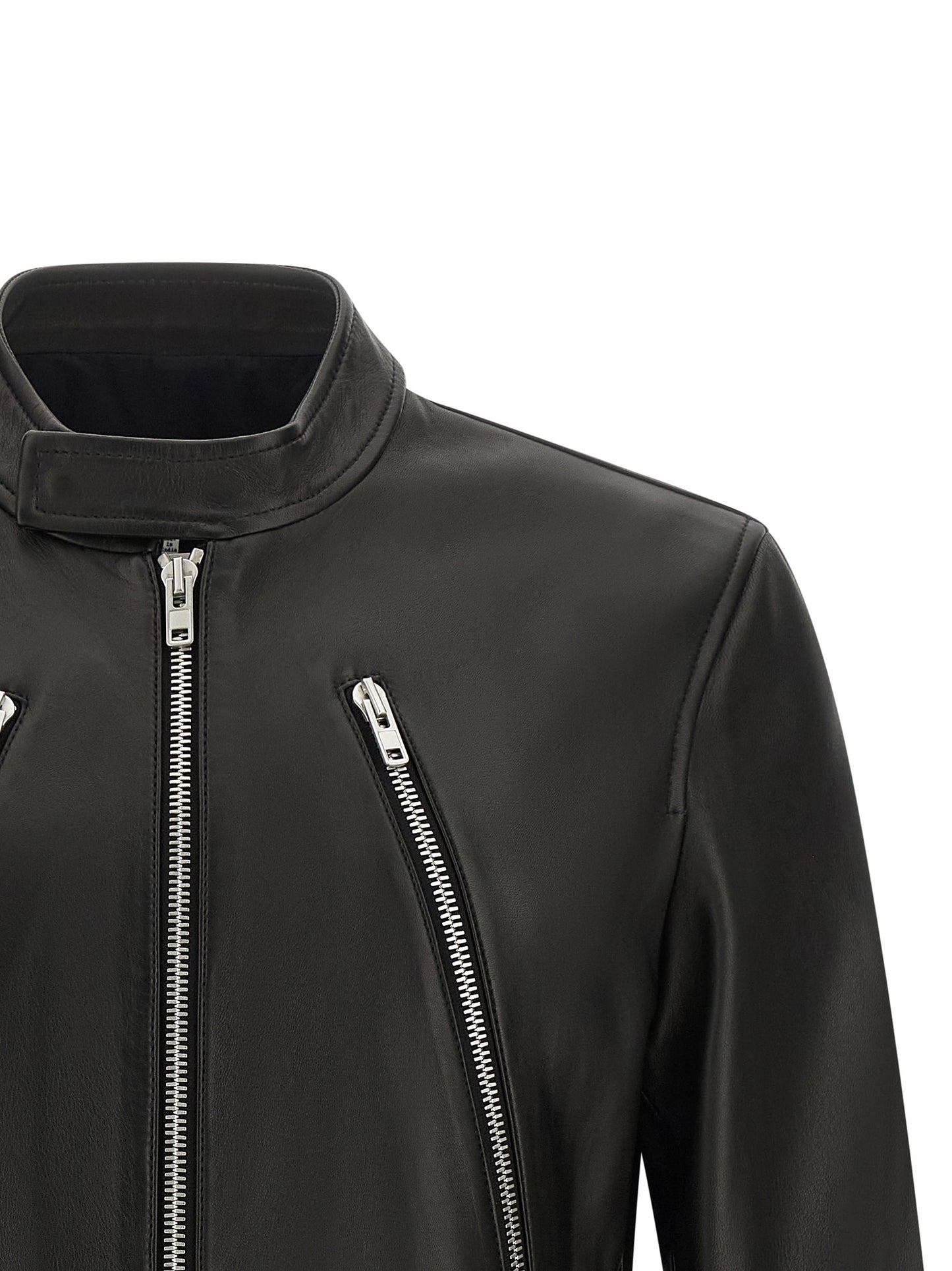 Black Lamb Leather Leather Jacket