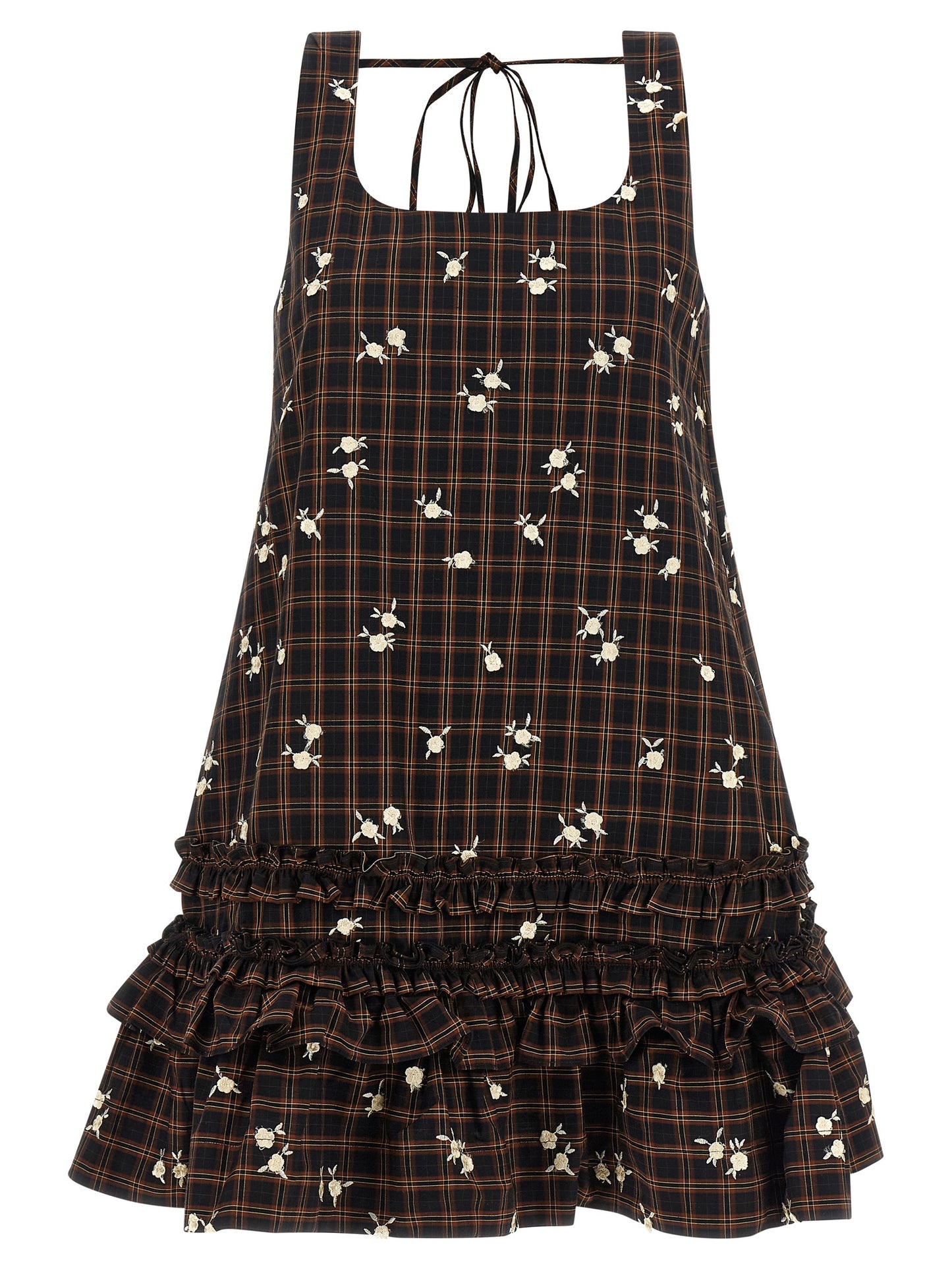 Brown Organic Cotton Short Dress