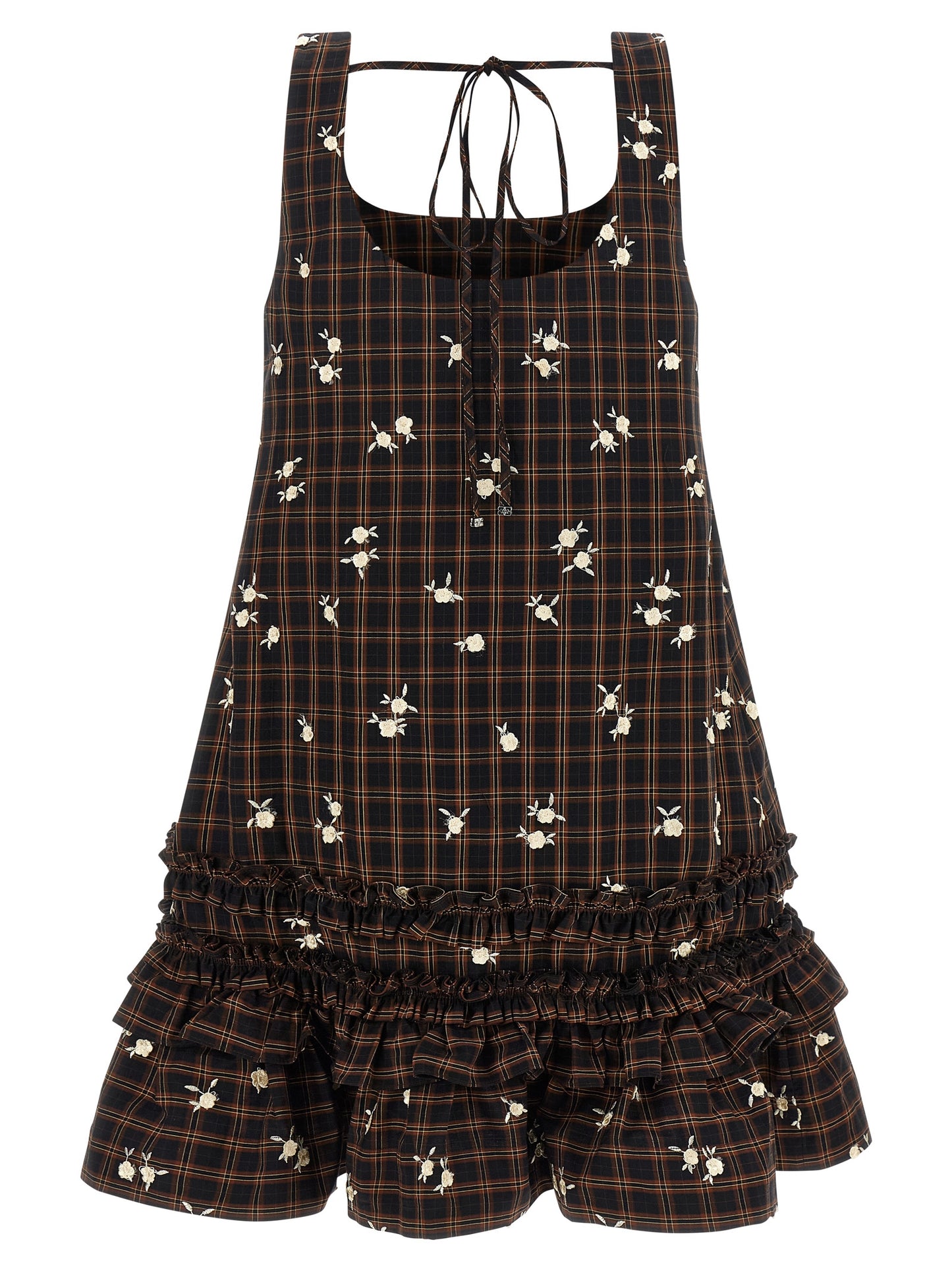 Brown Organic Cotton Short Dress