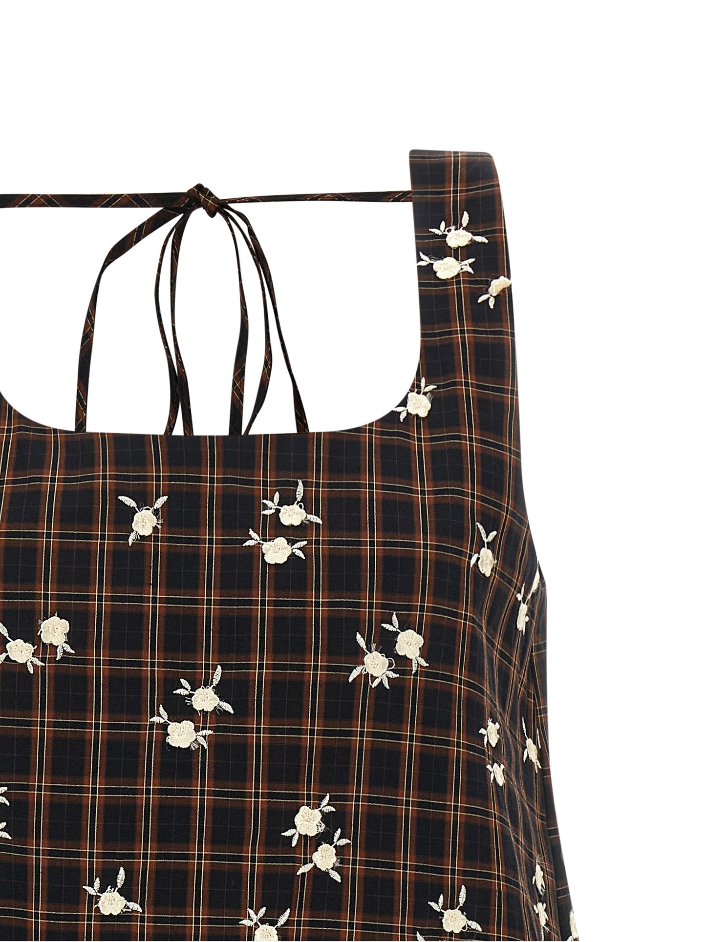 Brown Organic Cotton Short Dress