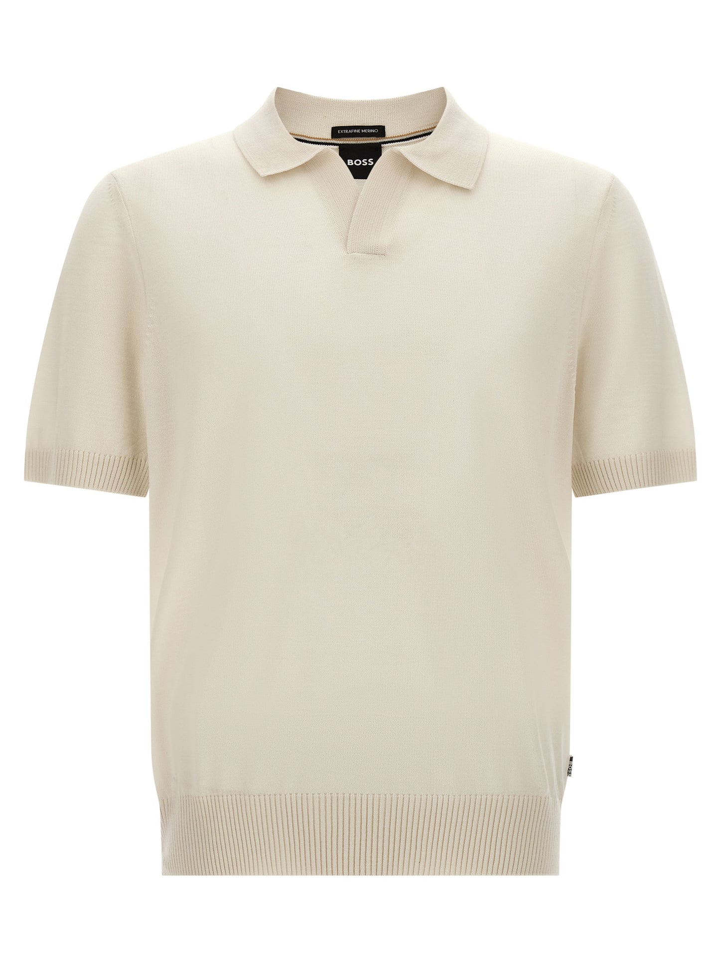White Virgin Wool Polo Shirt
