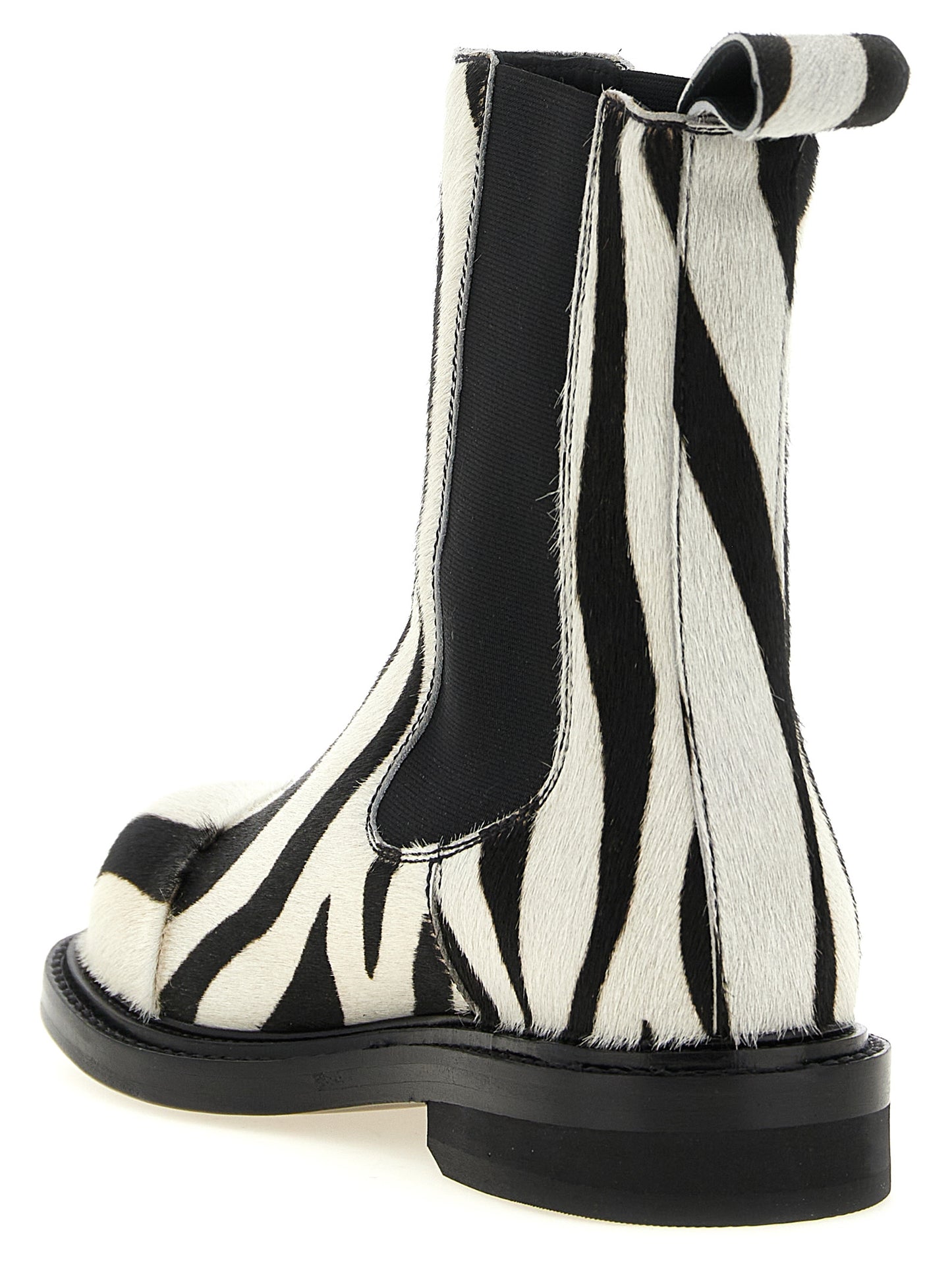 Bicolor Calfskin Ankle Boots