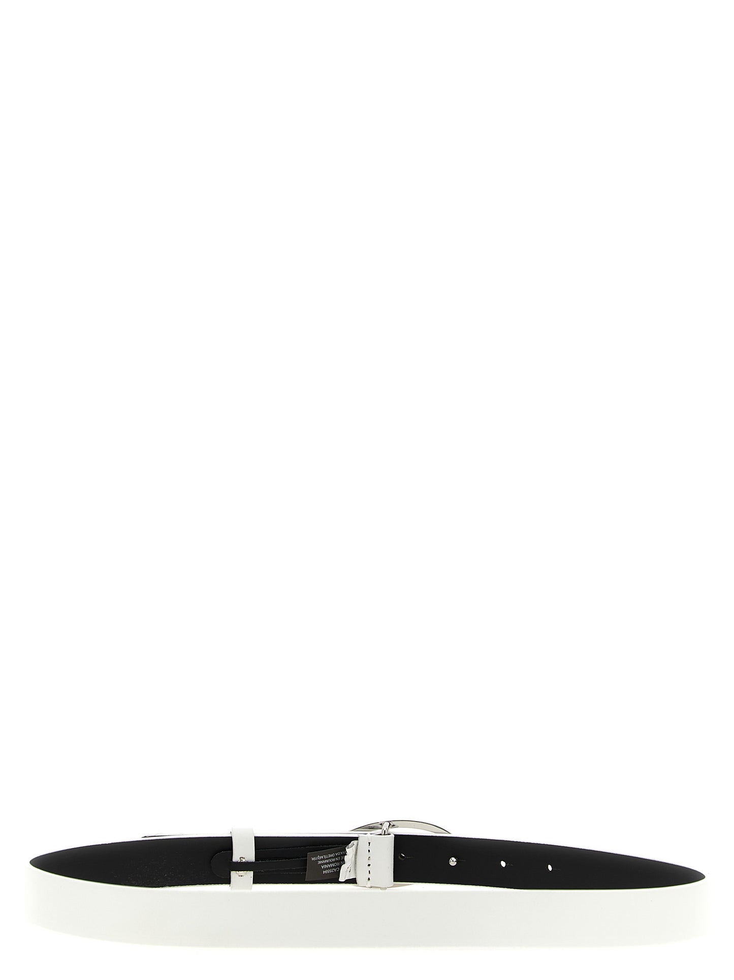 White Leather Regular Belt