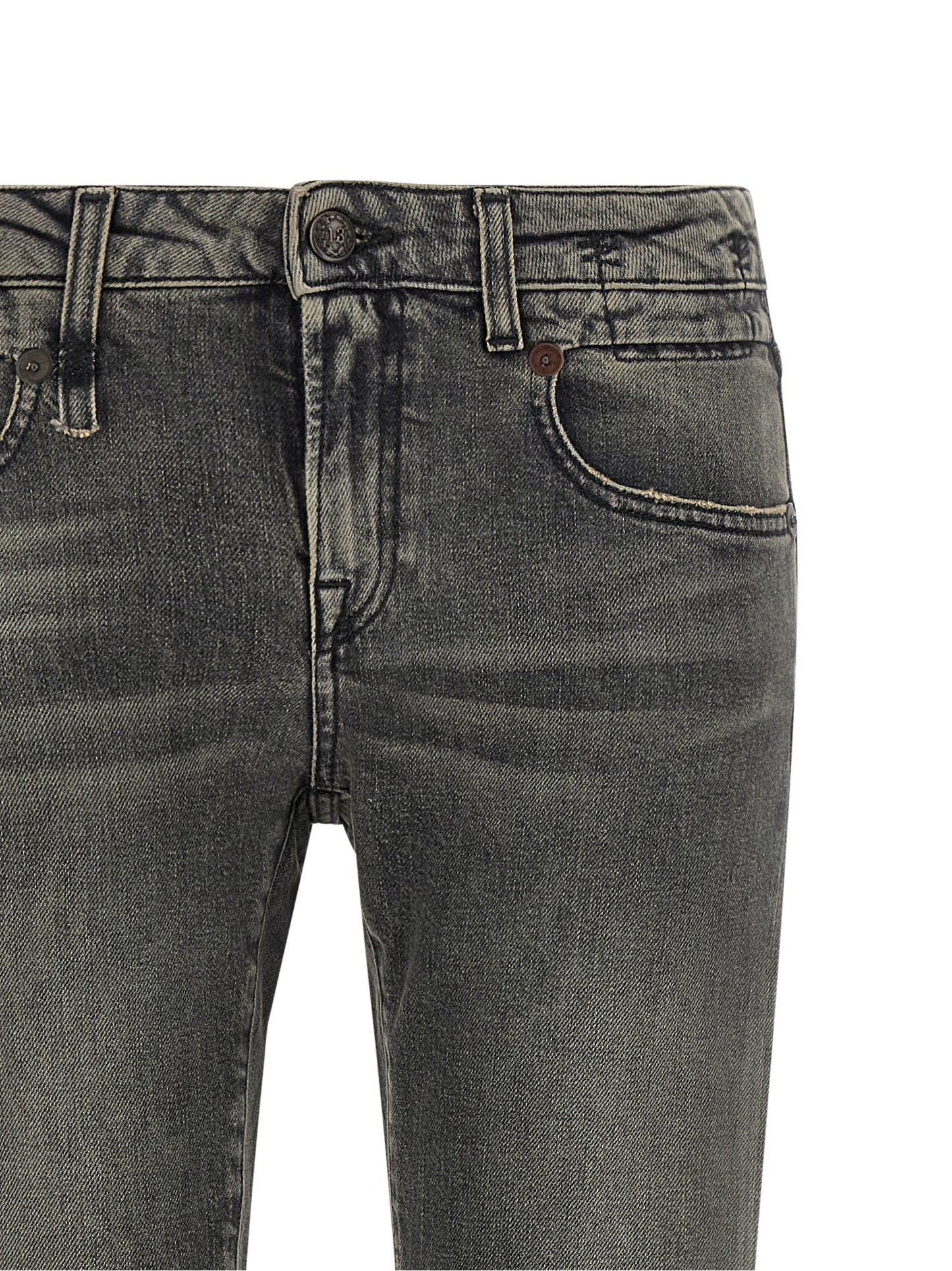 Black Cotton Bootcut Jeans