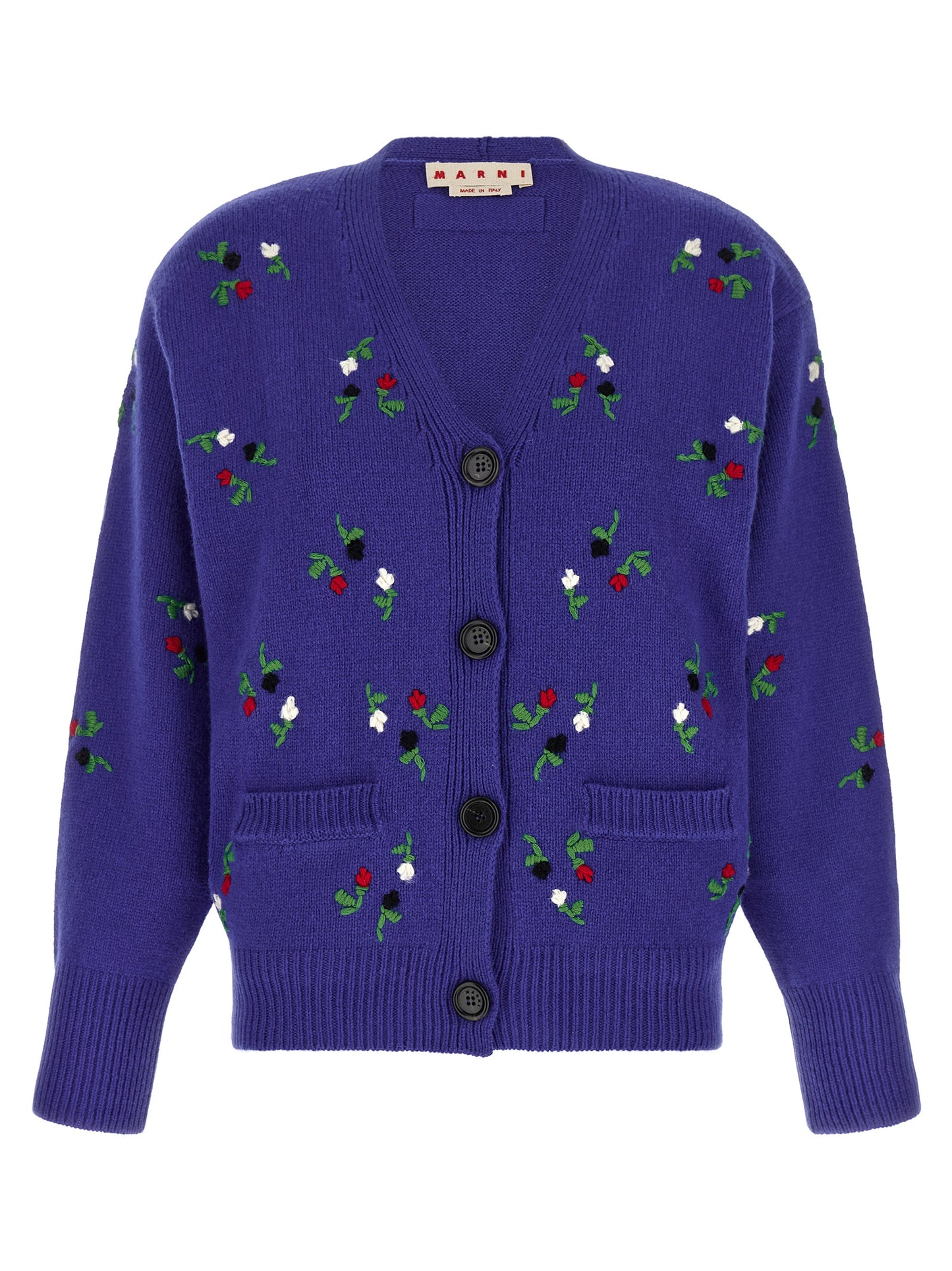 Blue Virgin Wool Cardigan