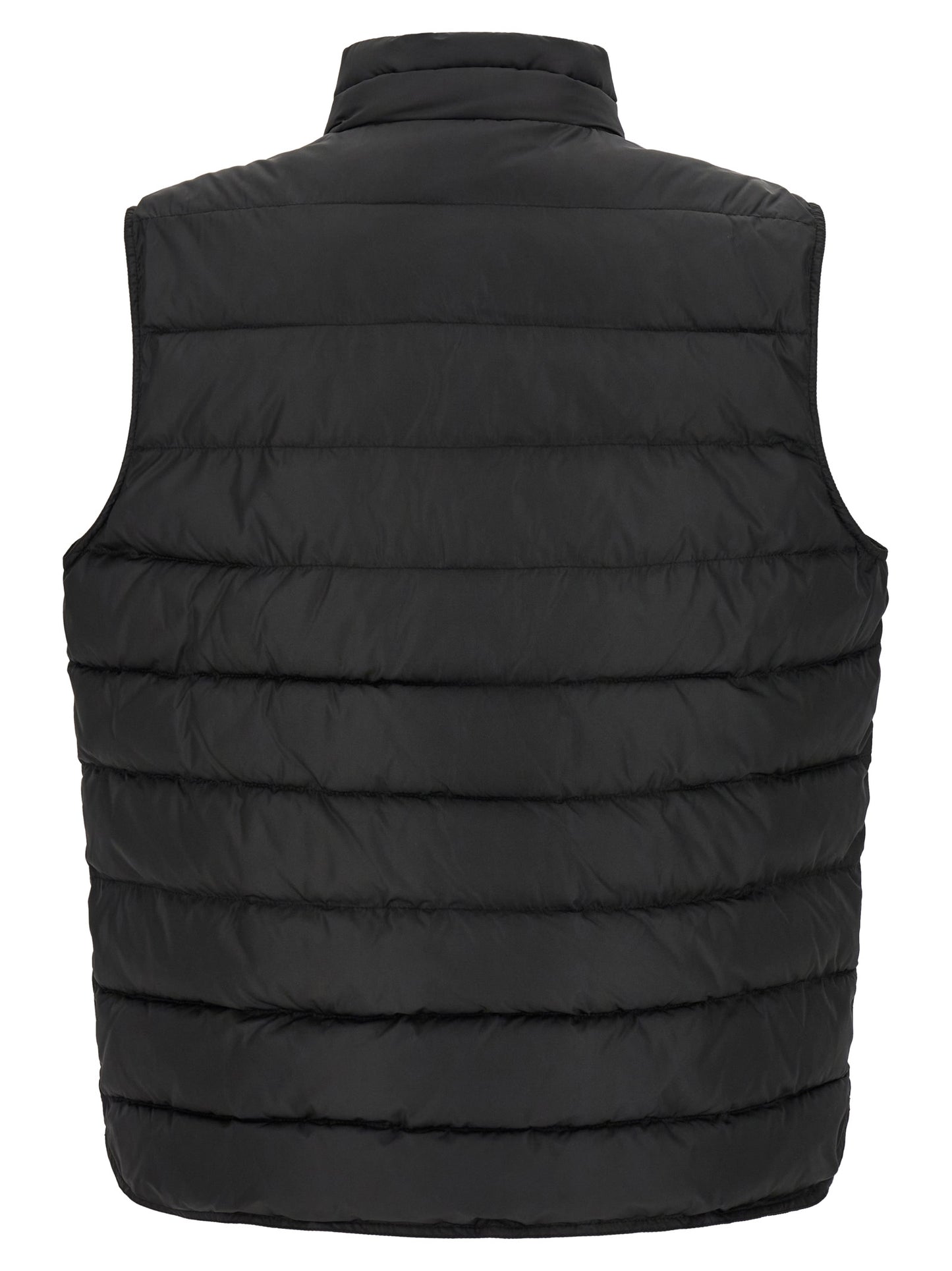 Black Polyester Sleeveless Jacket