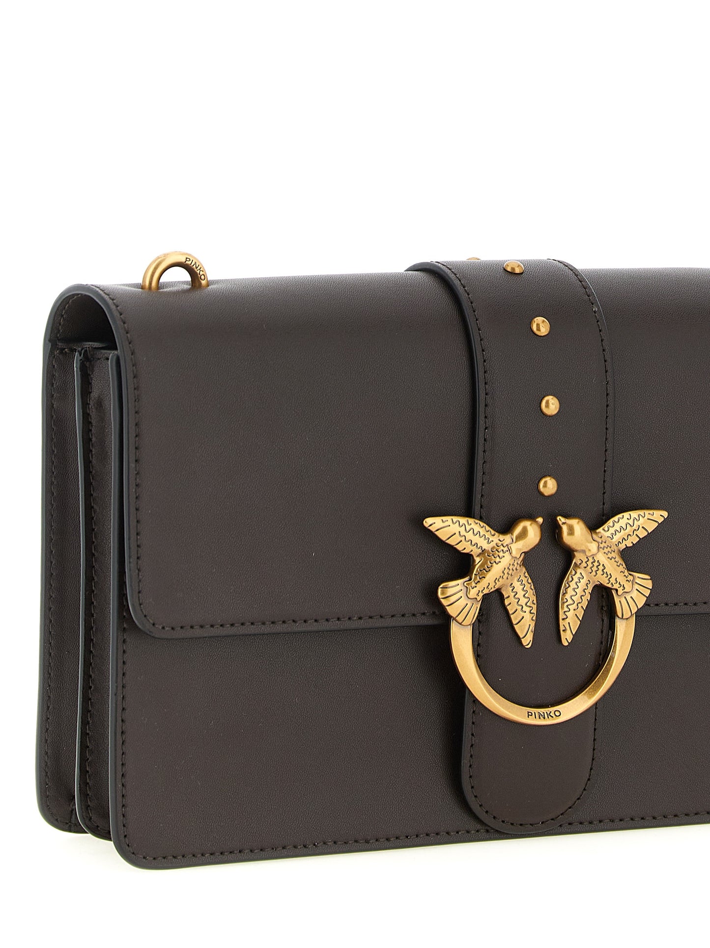 Brown Calfskin Crossbody Bag