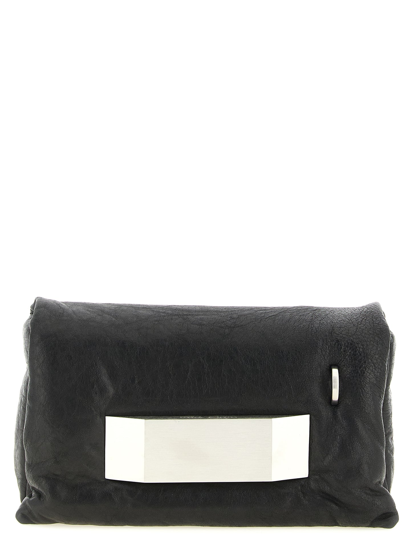 Black Lamb Leather Clutch Bag