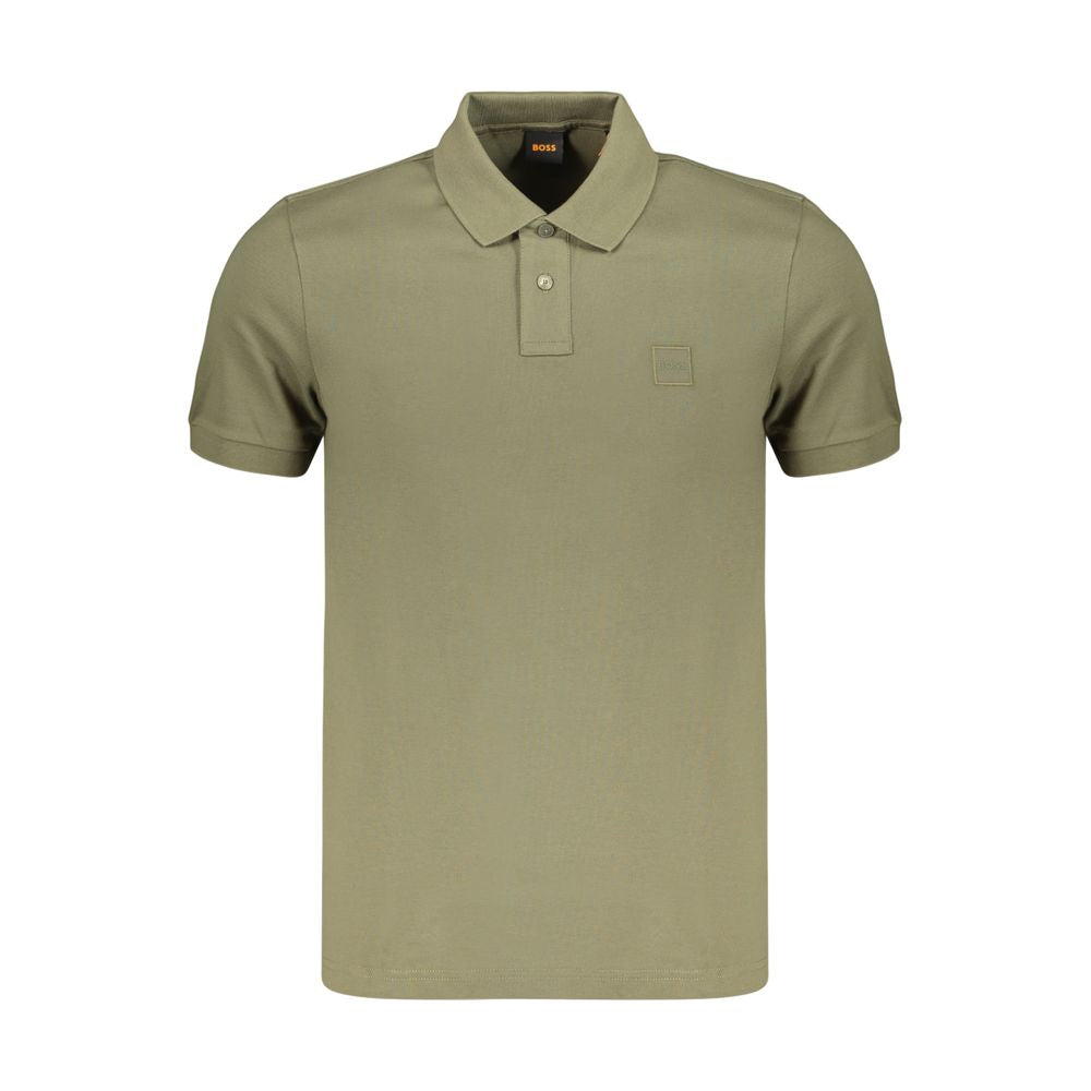 Green Cotton Men's Polo Shirt